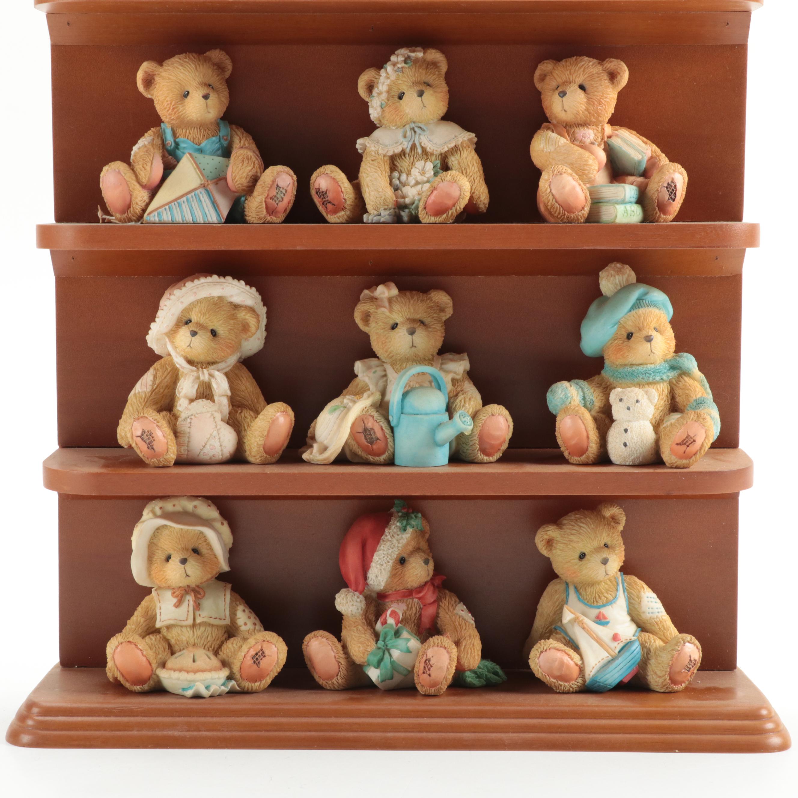 Enesco Corportation Porcelain Teddy Bear Figurines