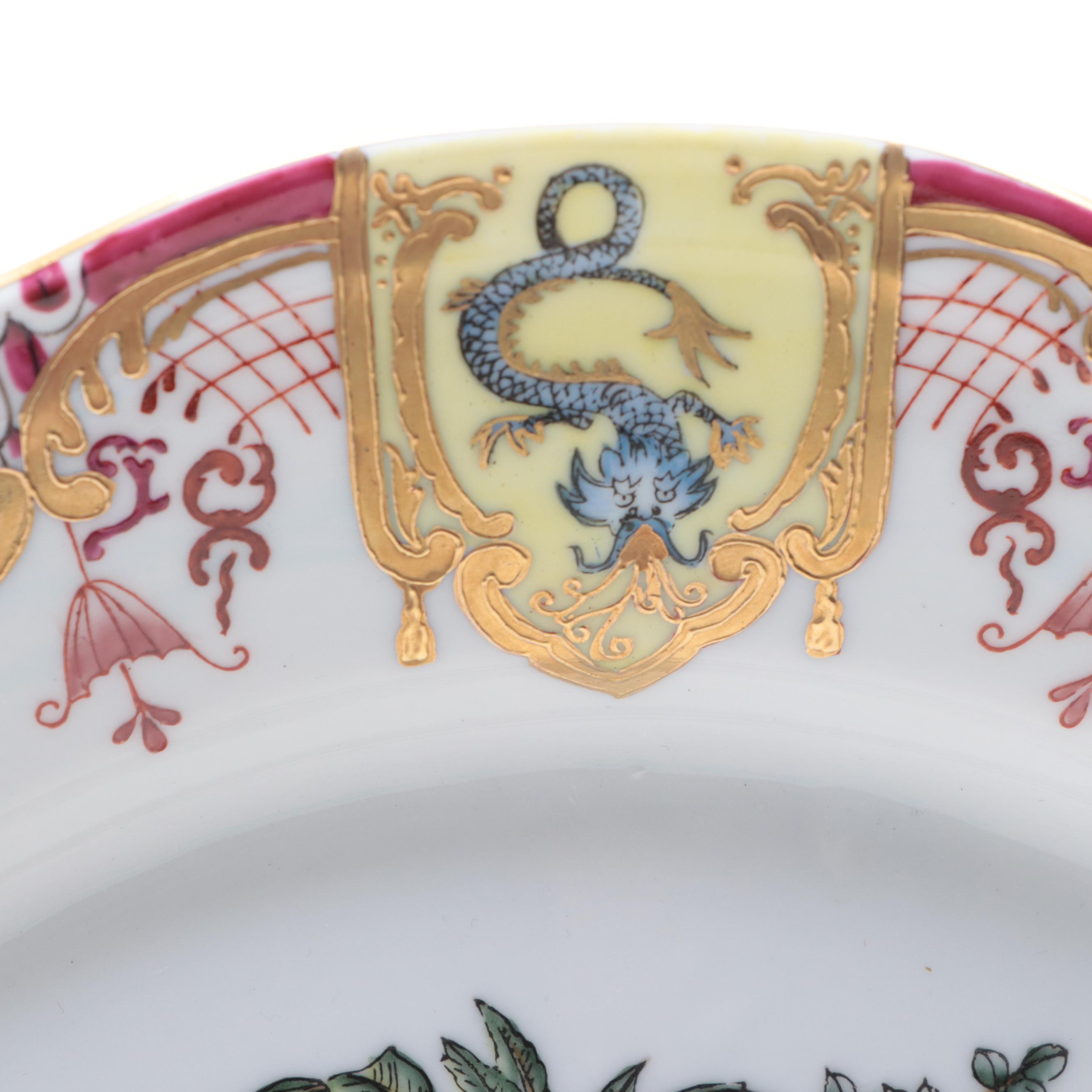 Pair of Chelsea House Chinoiserie Bone China Decorative Plates