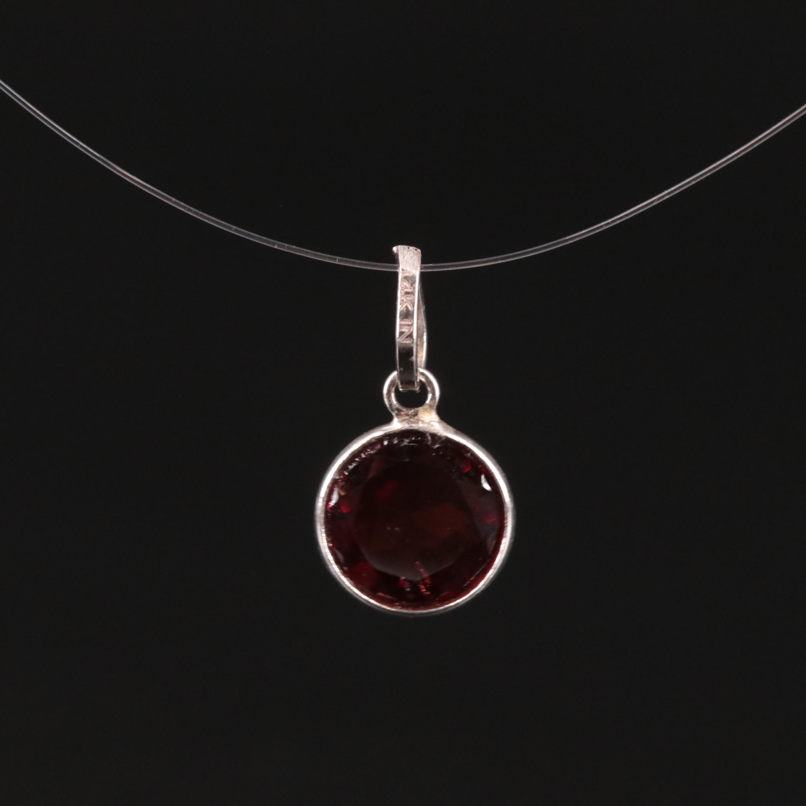 14K Garnet Pendant