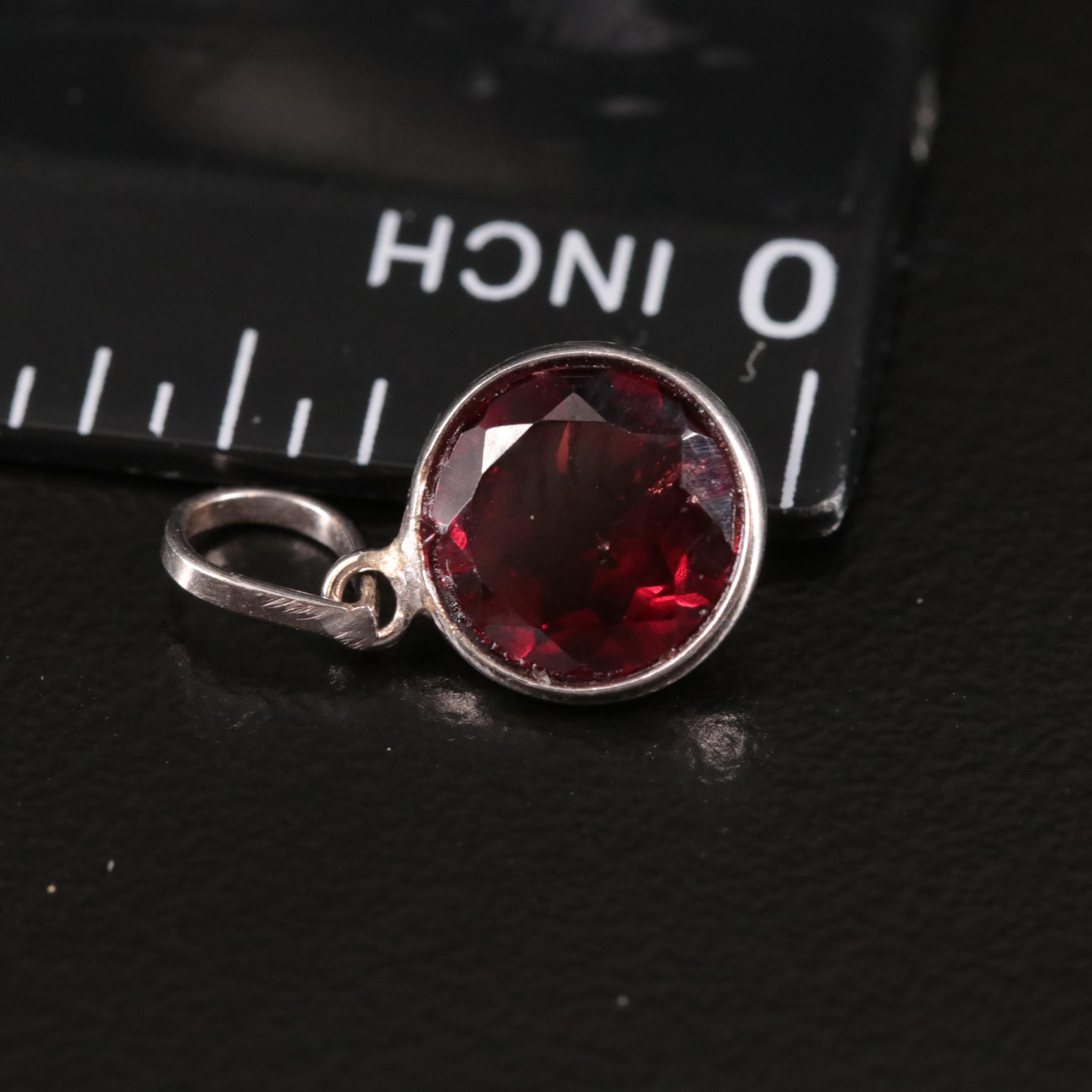 14K Garnet Pendant
