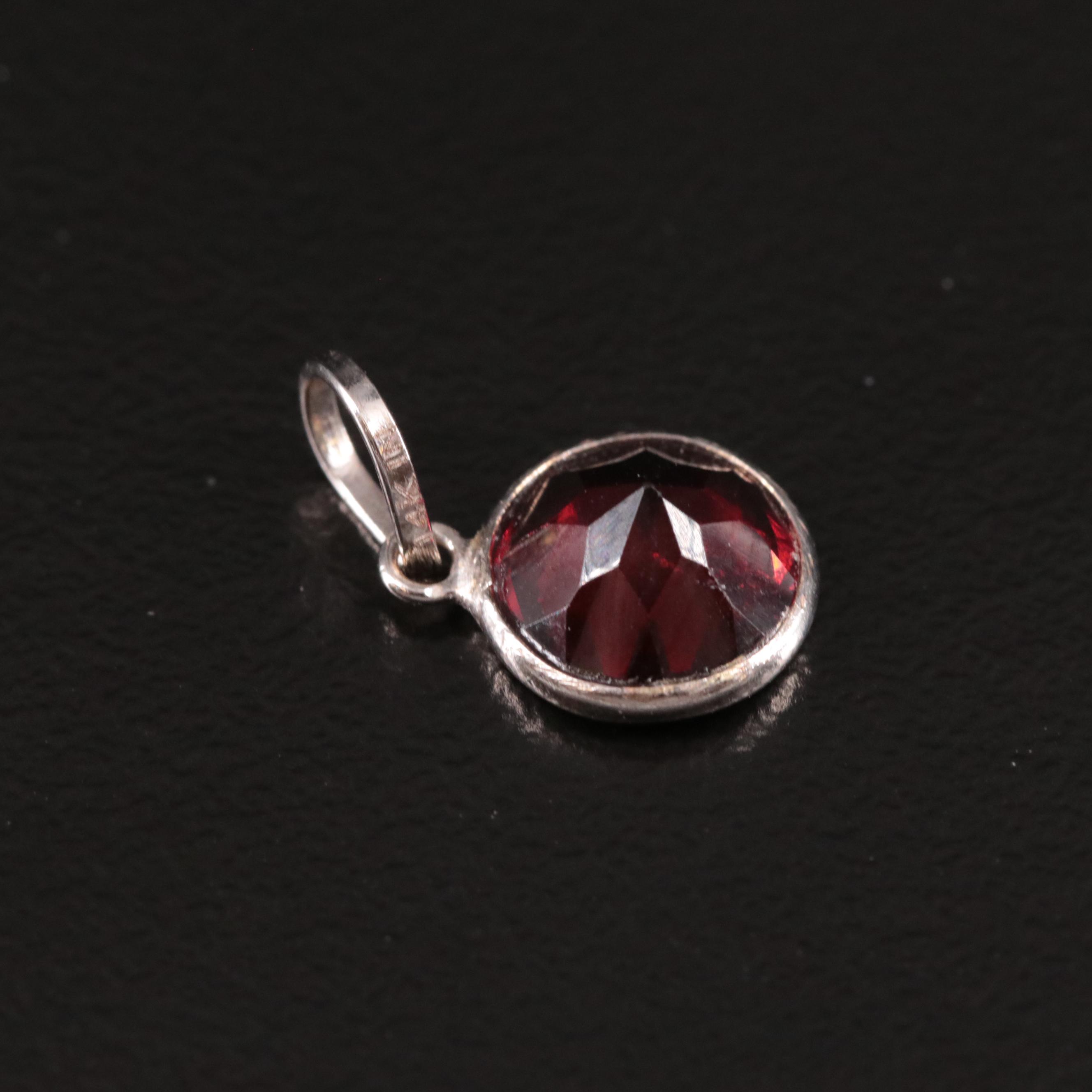 14K Garnet Pendant
