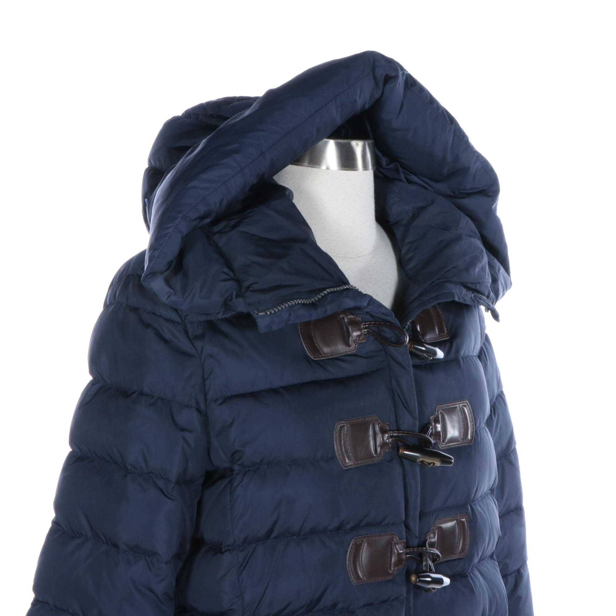 Max Mara Weekend Puffer Jacket with Hood and Toggle Buttons
