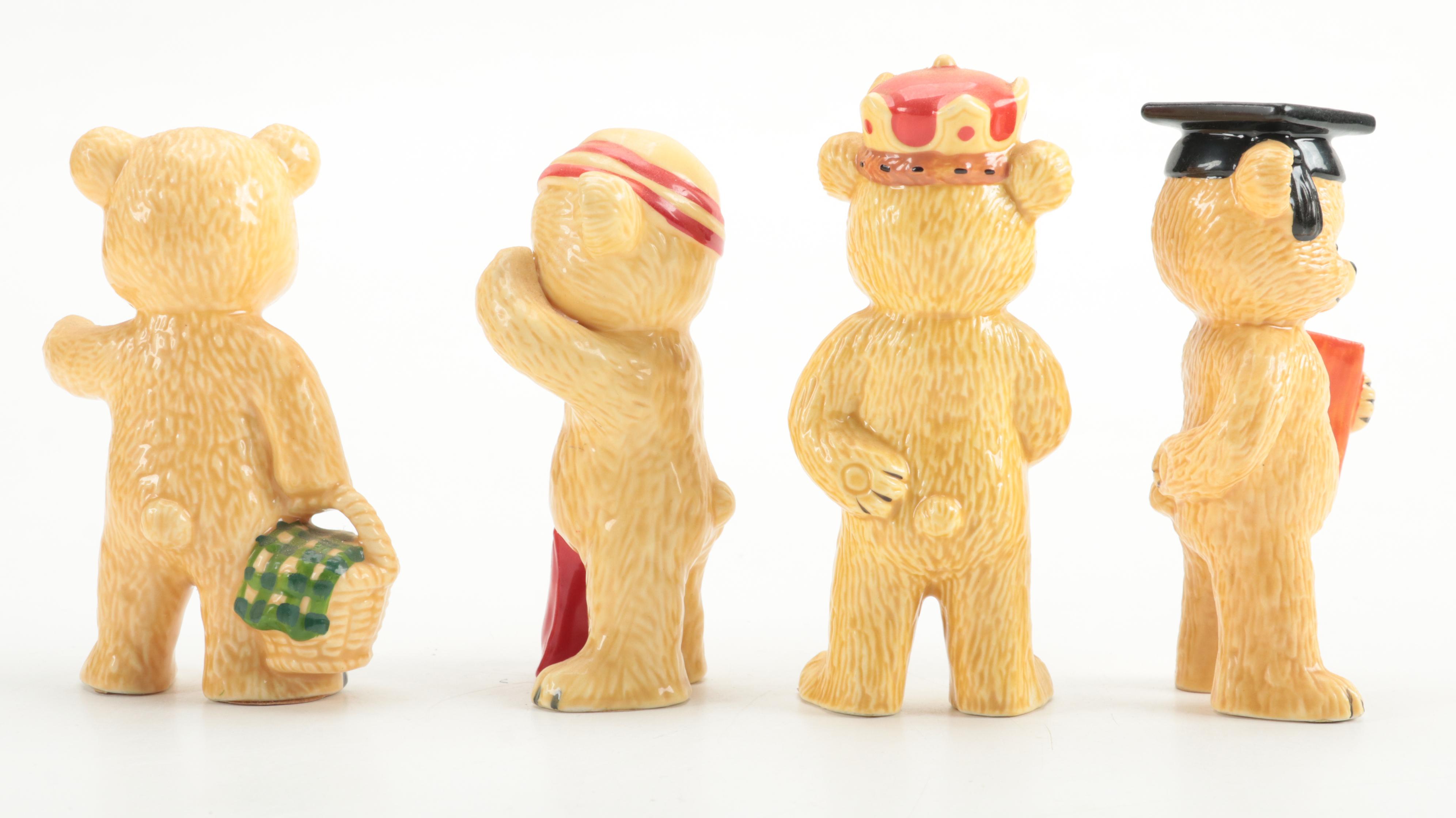 The Danbury Mint Bone China Bear Figurines Including "Well-Read Bear," and More