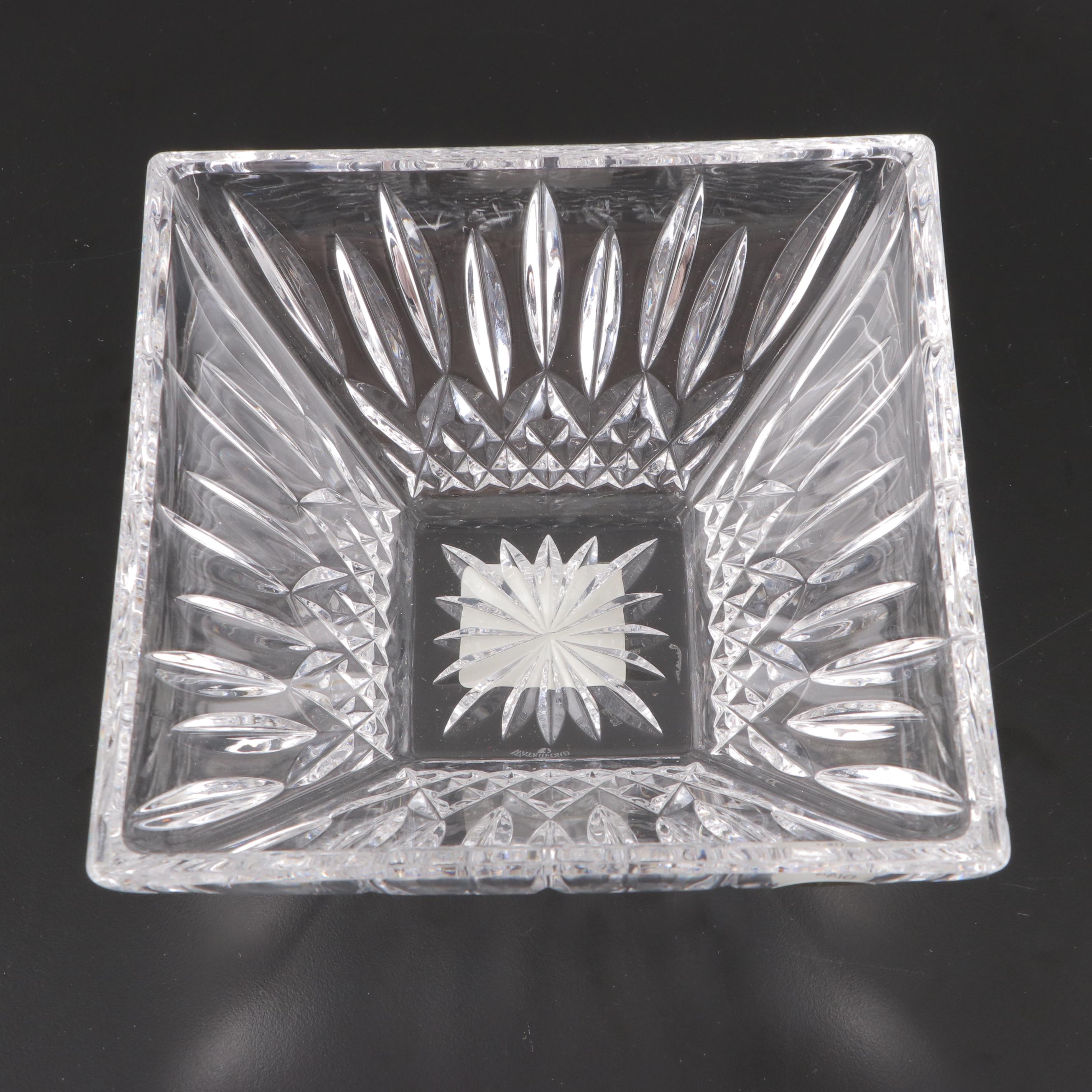 Waterford Lismore Square Bowl, Marquis Vase and Bowl, Swarovski Paperweight