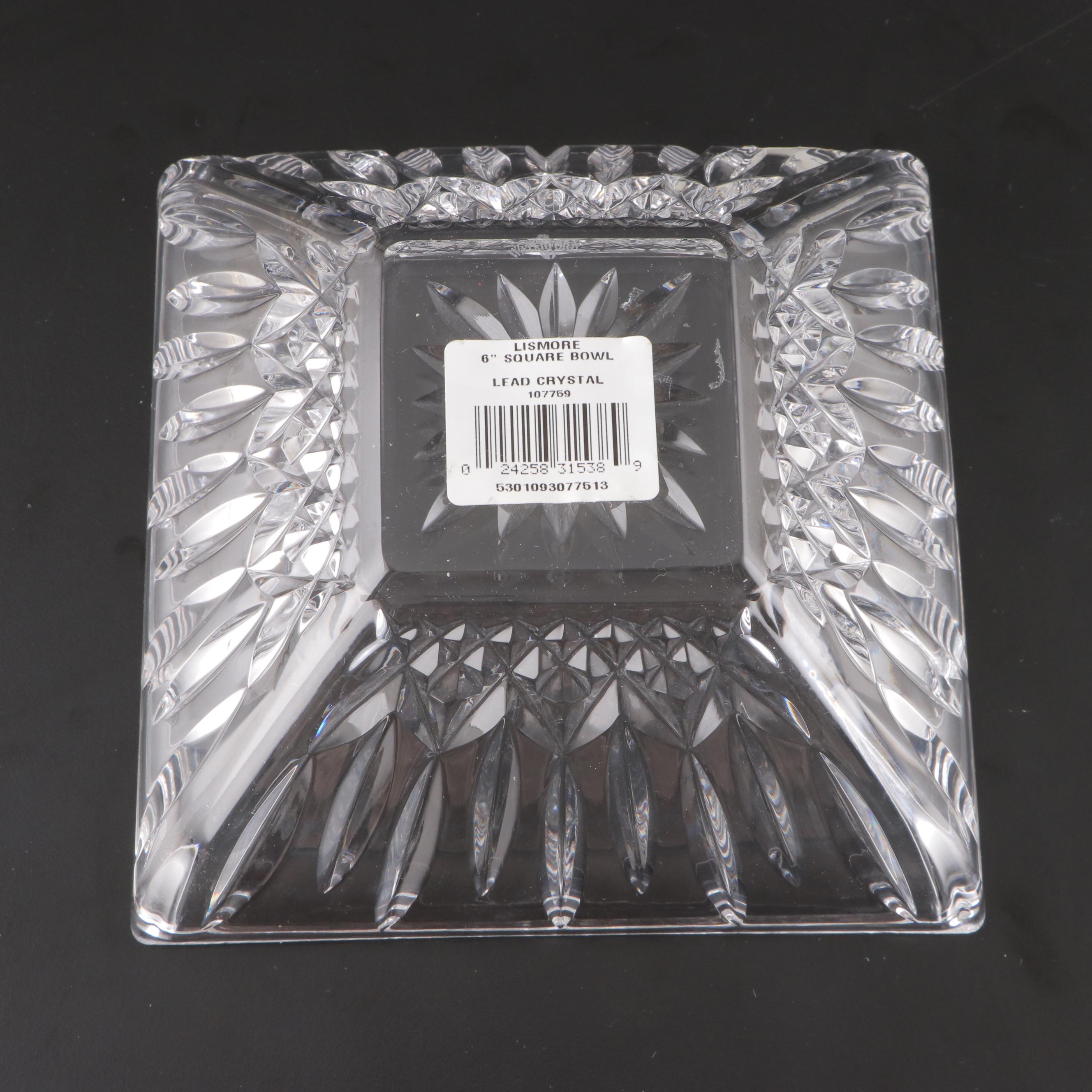 Waterford Lismore Square Bowl, Marquis Vase and Bowl, Swarovski Paperweight