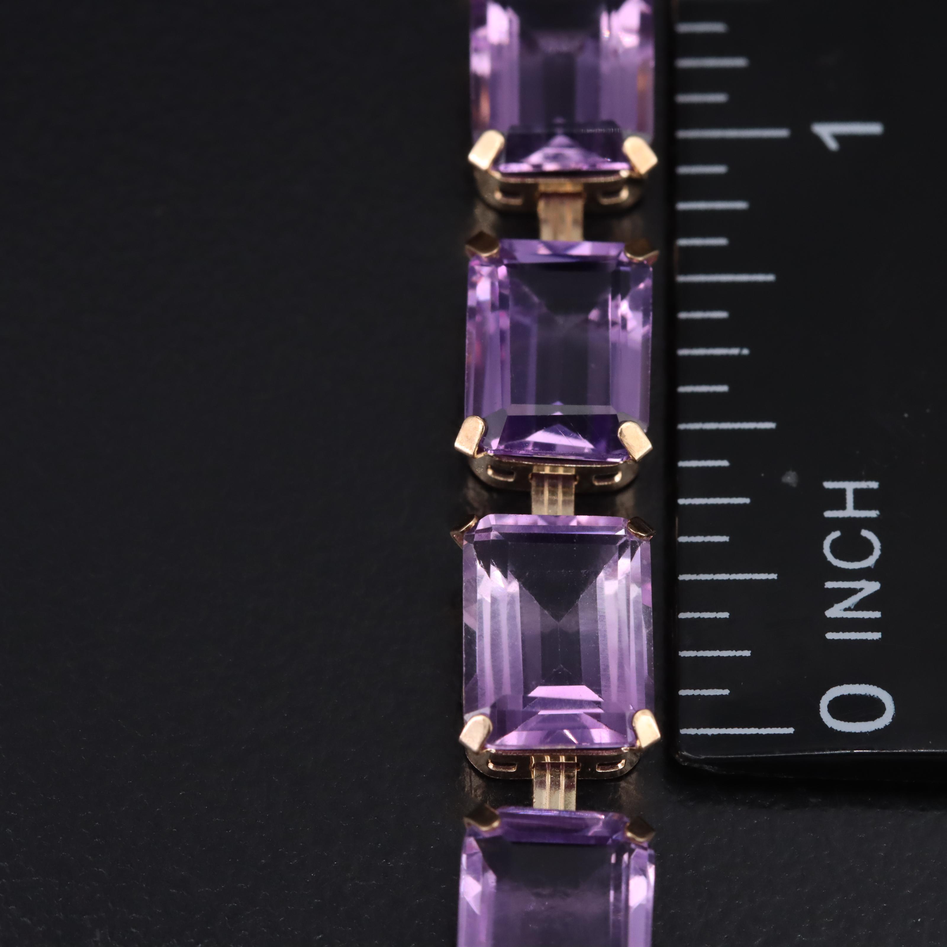 10K Amethyst Bracelet