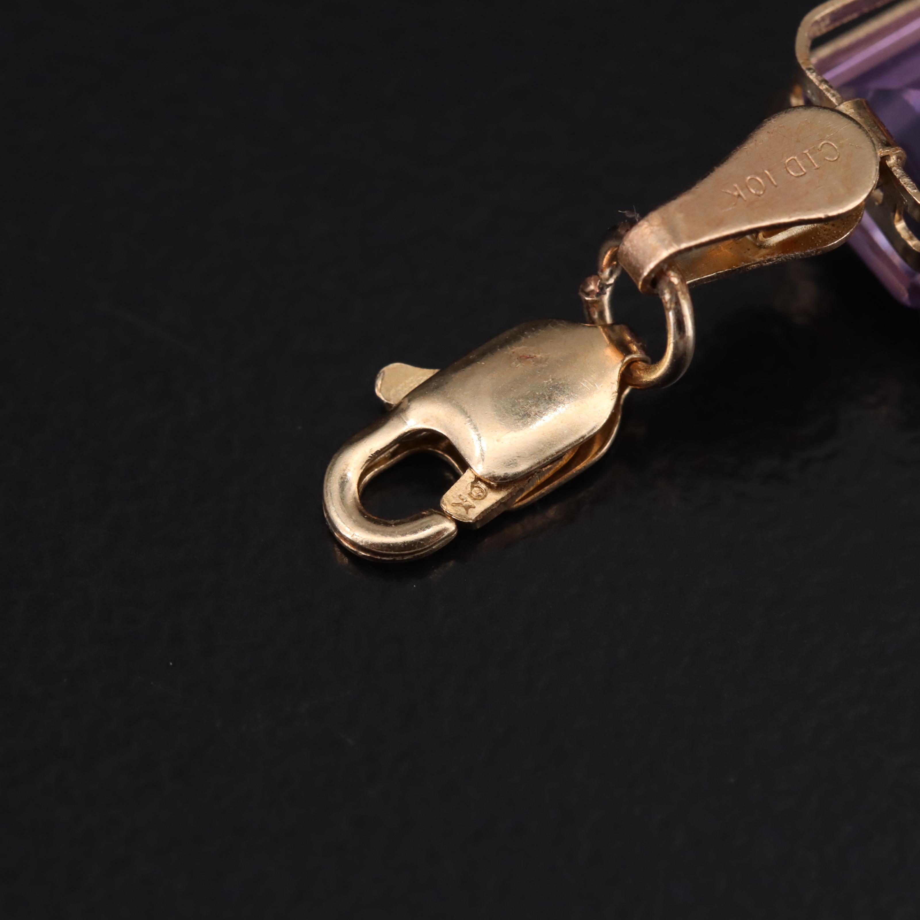 10K Amethyst Bracelet