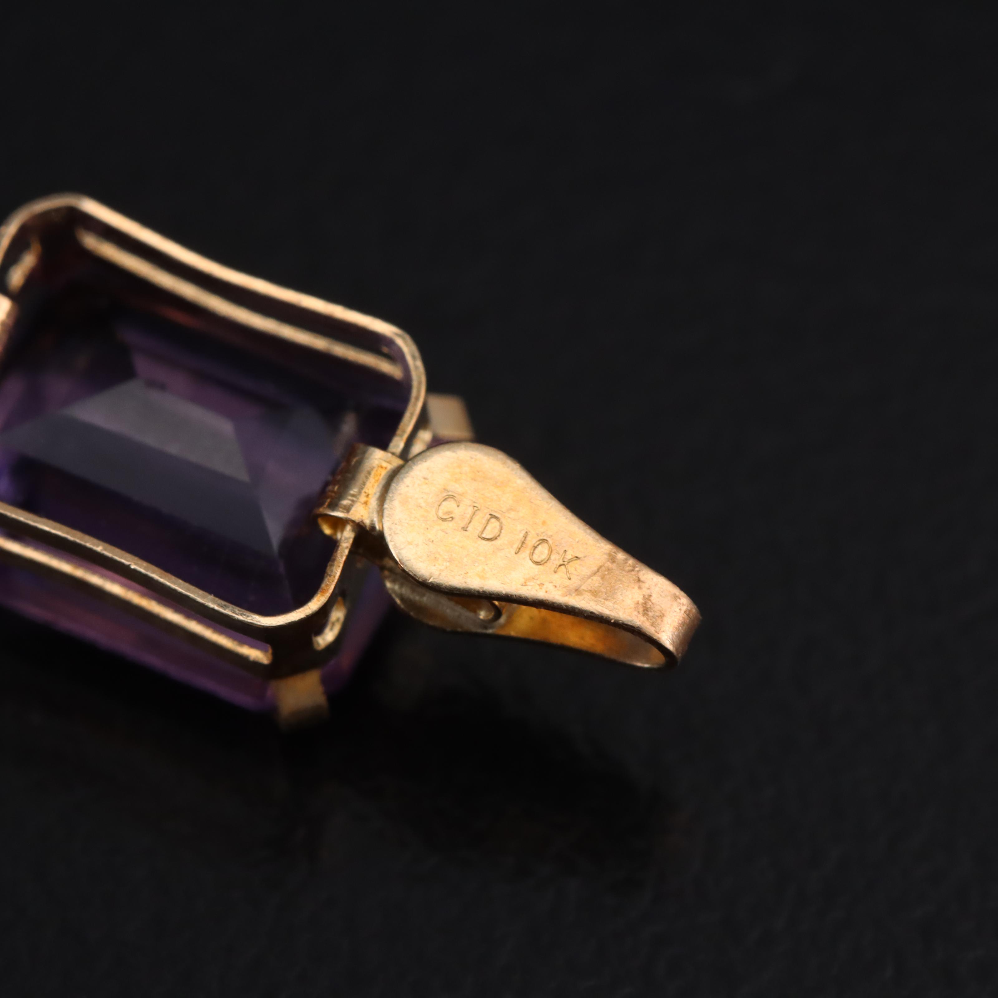 10K Amethyst Bracelet