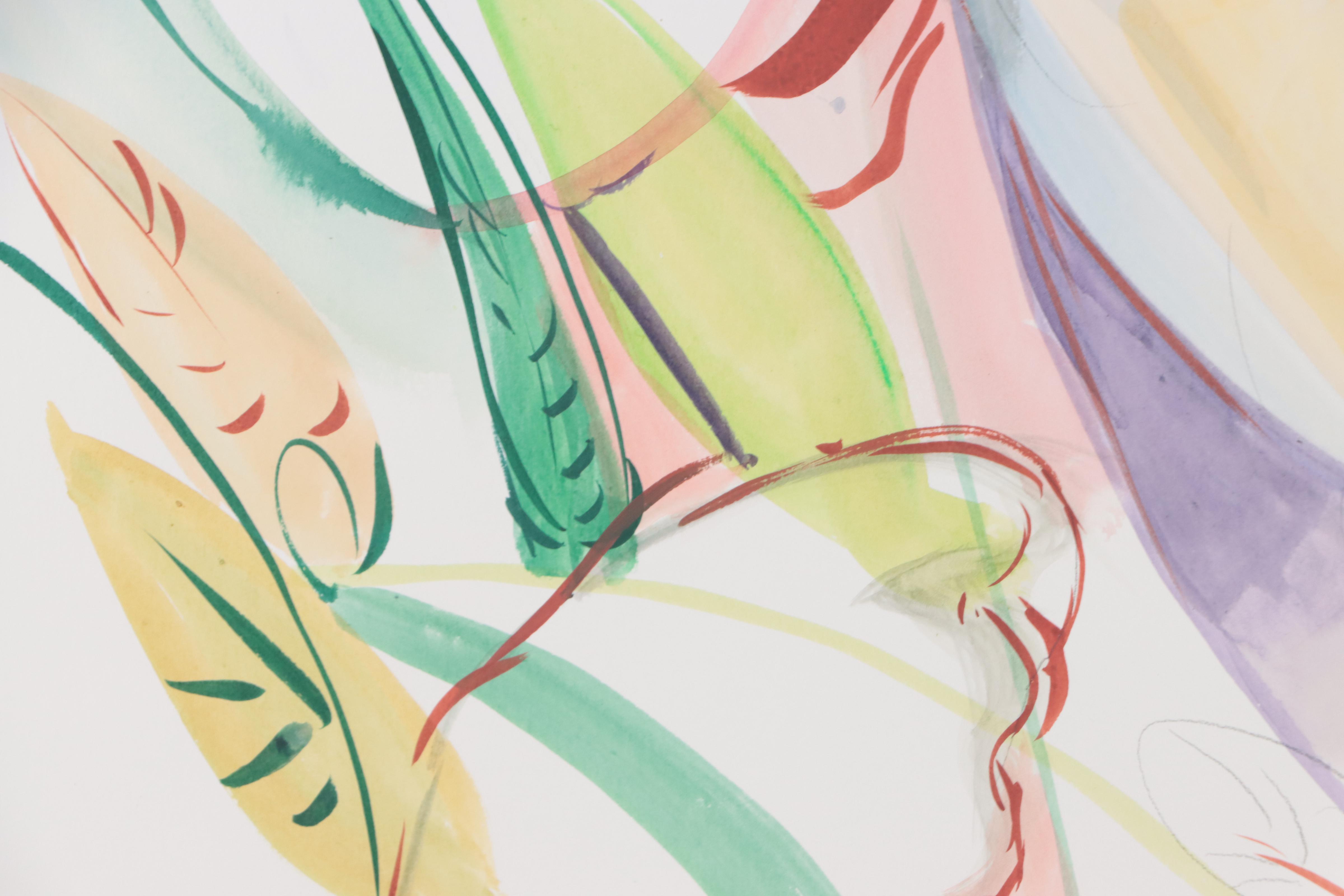 Dan Sabau Watercolor Painting "Sunset Fire Flies," 2023