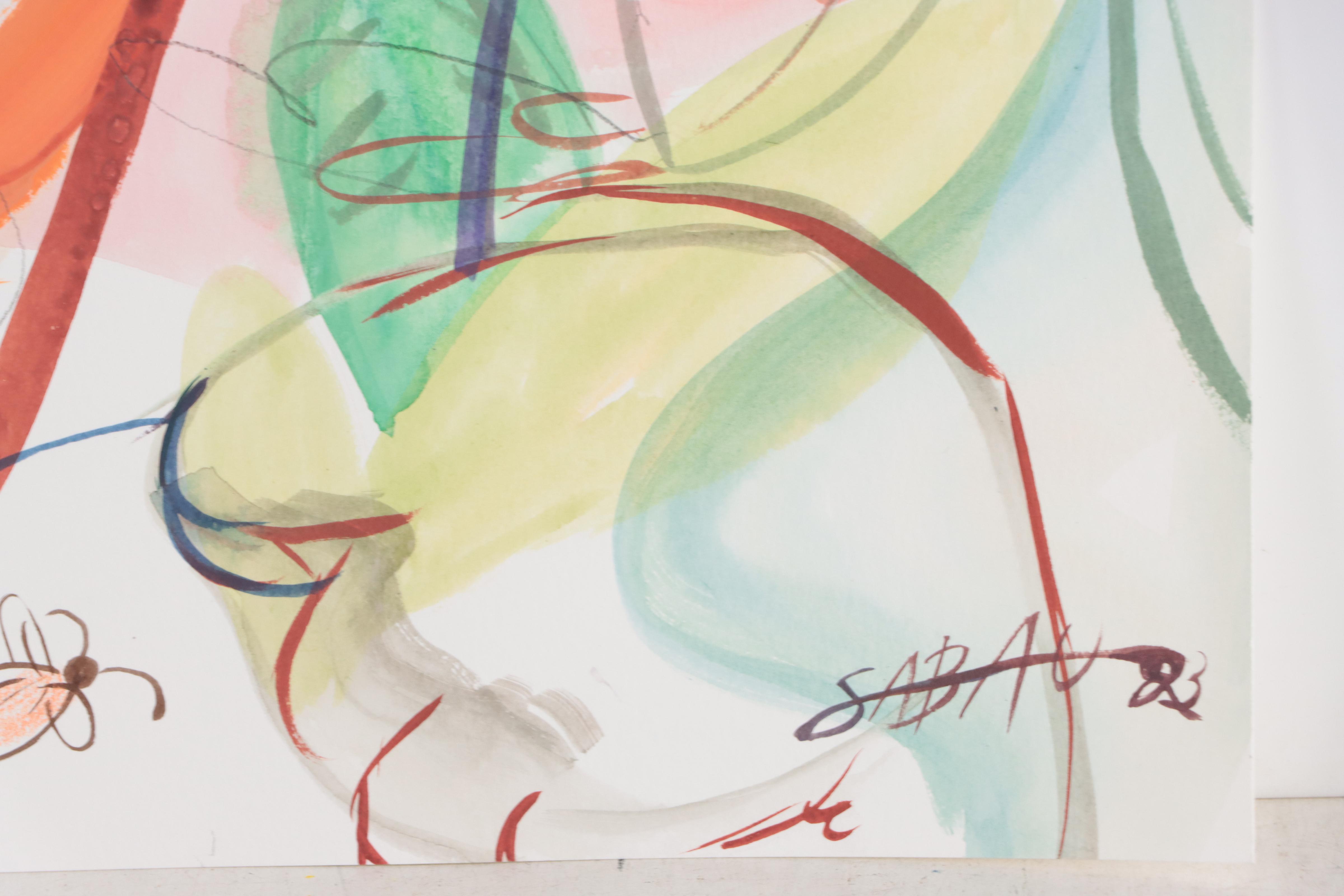 Dan Sabau Watercolor Painting "Sunset Fire Flies," 2023