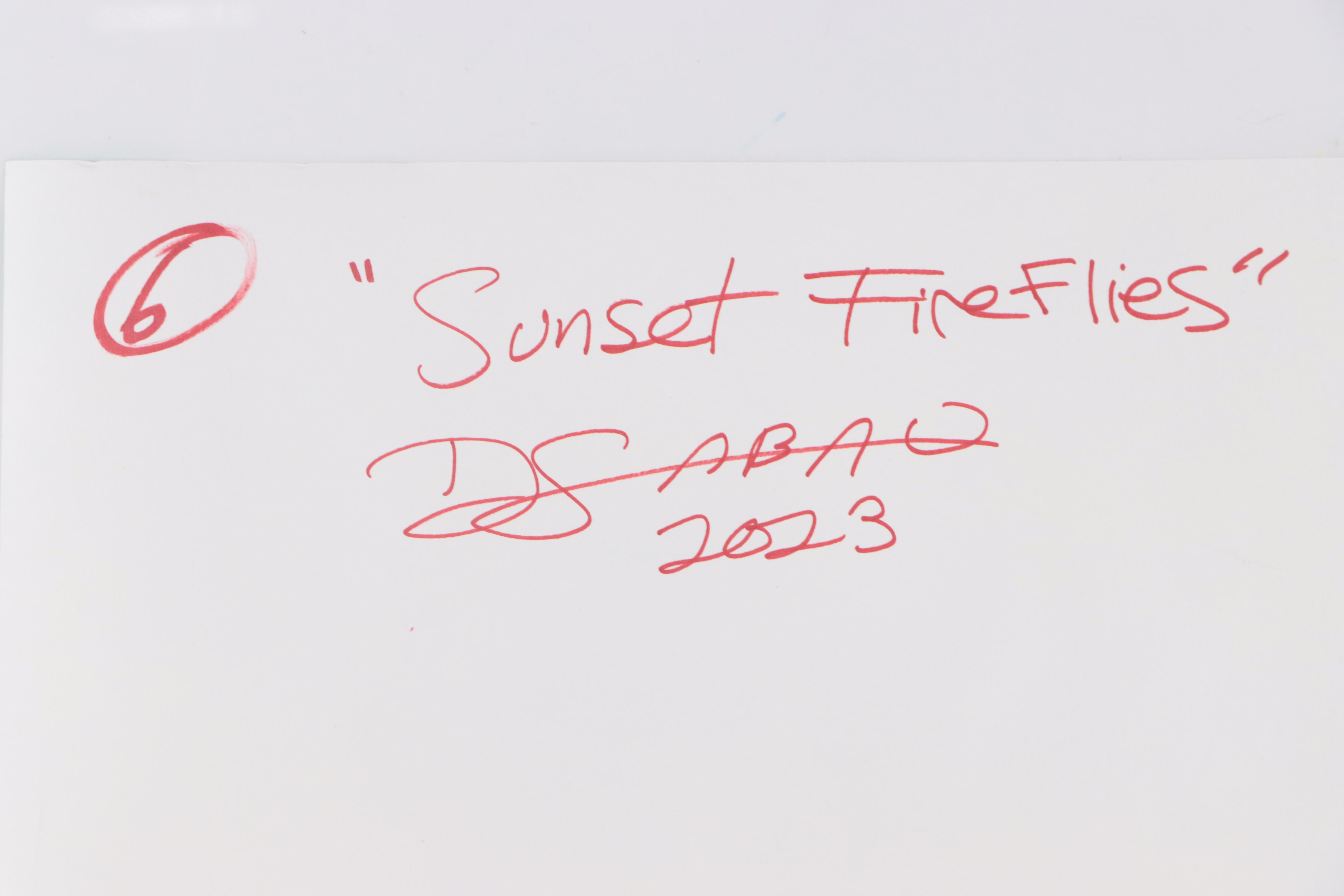 Dan Sabau Watercolor Painting "Sunset Fire Flies," 2023