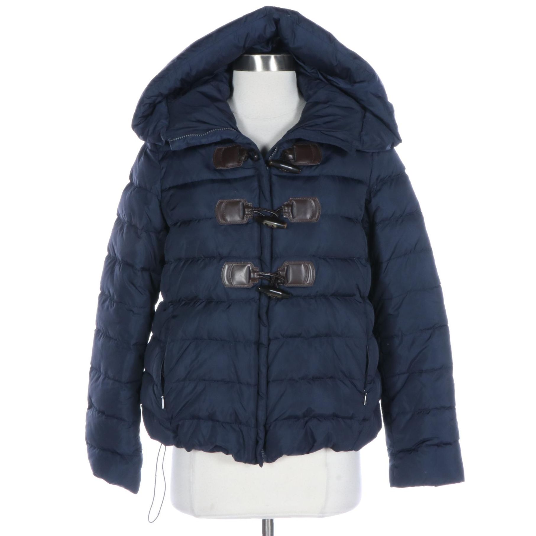 Max Mara Weekend Puffer Jacket with Hood and Toggle Buttons