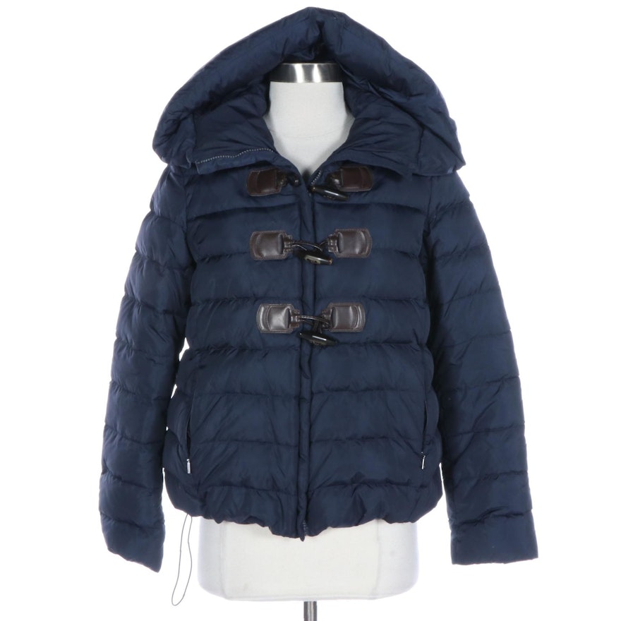 Max Mara Weekend Puffer Jacket with Hood and Toggle Buttons