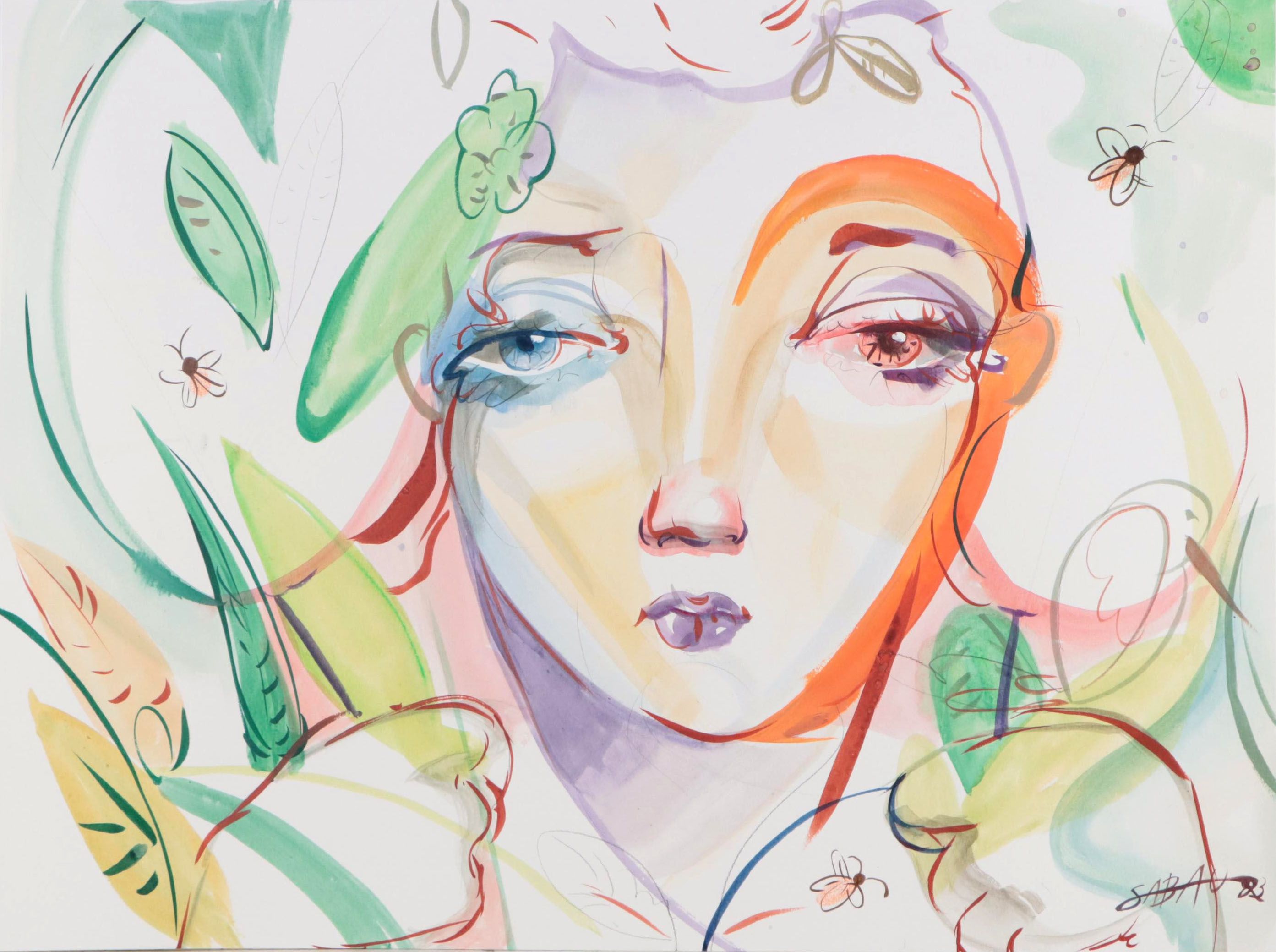 Dan Sabau Watercolor Painting "Sunset Fire Flies," 2023