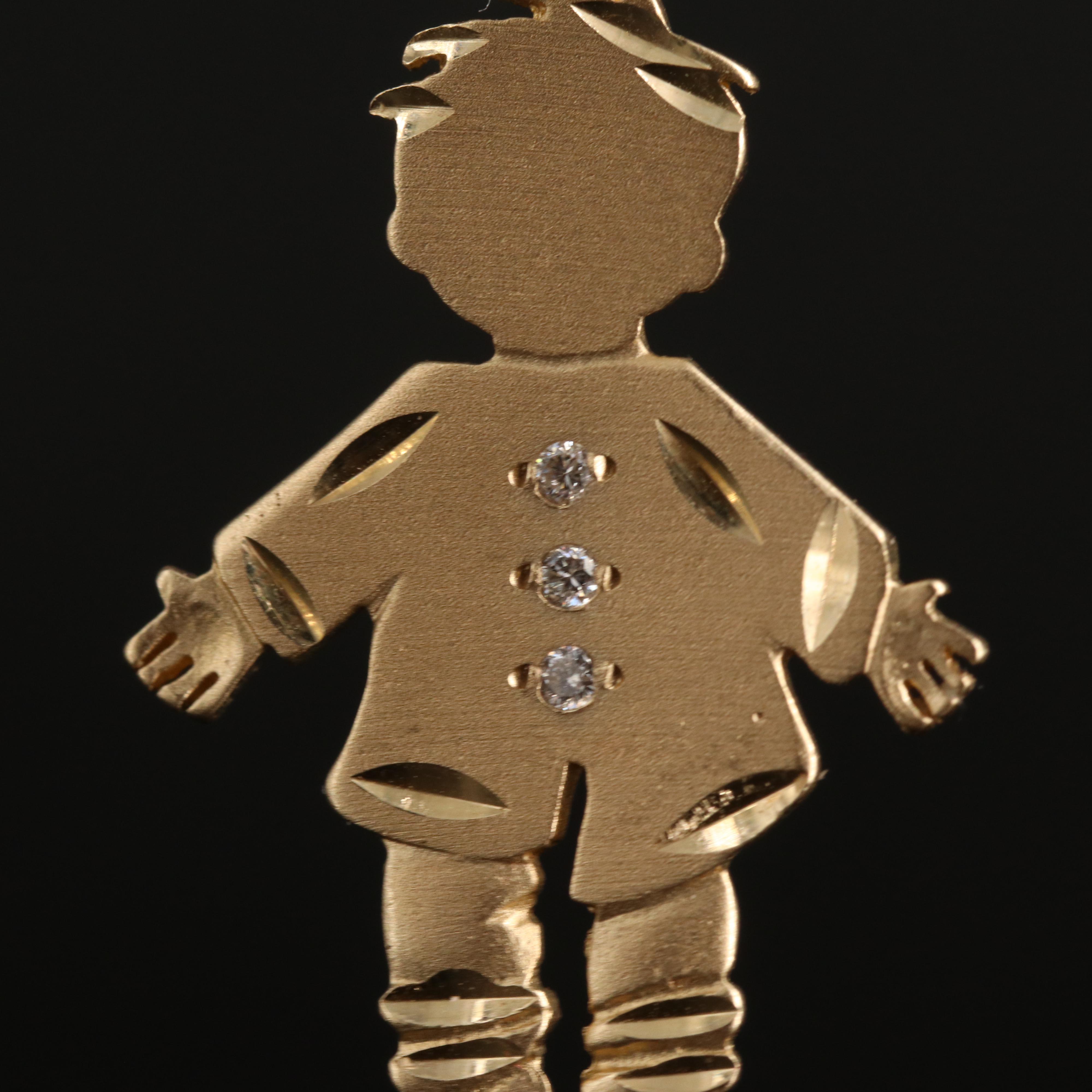 14K Baby Charms with 0.02 CTW Diamond Accents