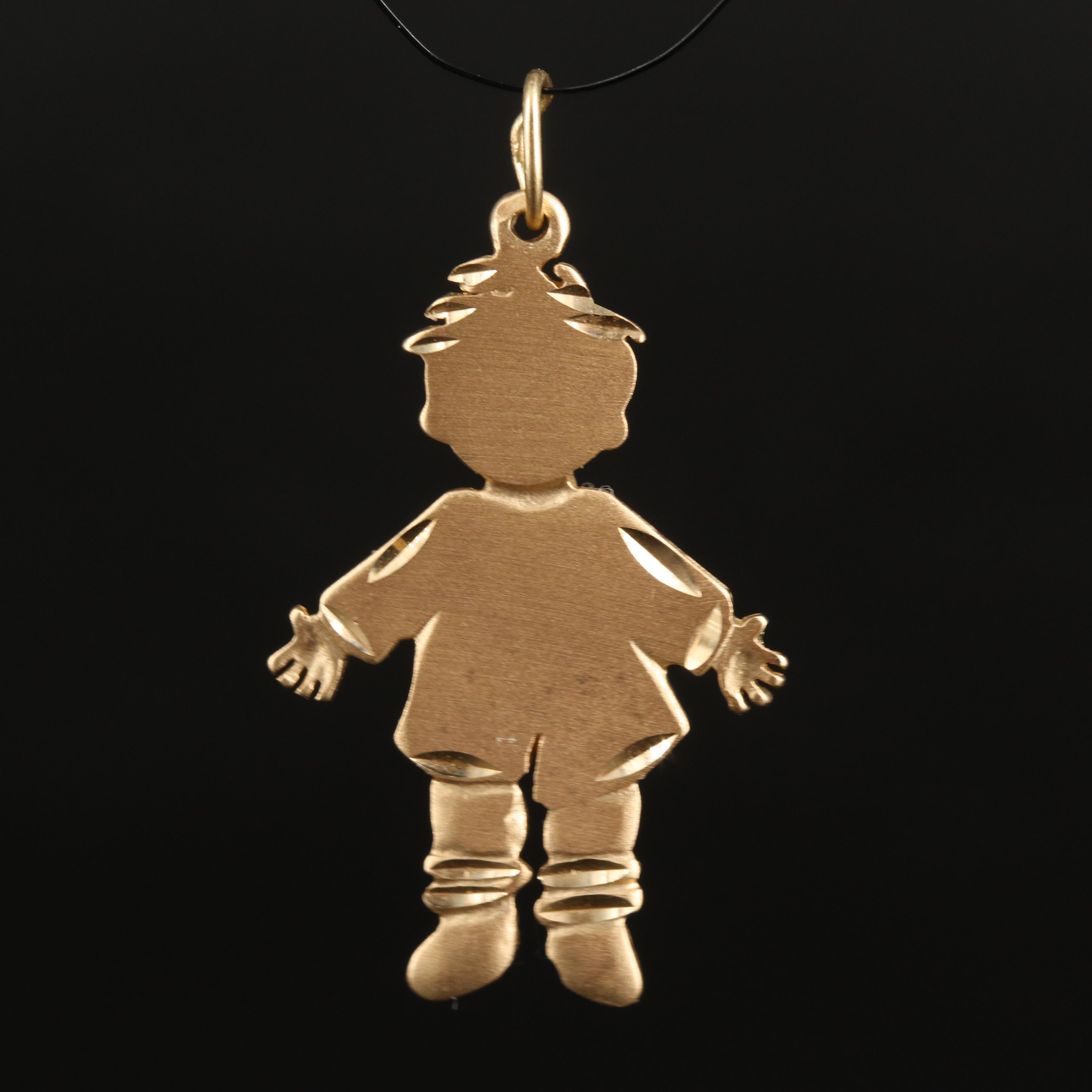 14K Baby Charms with 0.02 CTW Diamond Accents