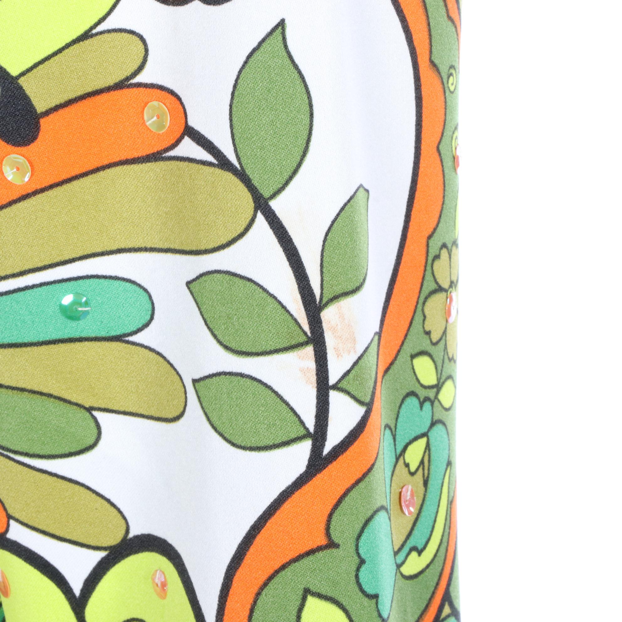 Pop Art Floral Print Embellished Duster Coat with Split Sides