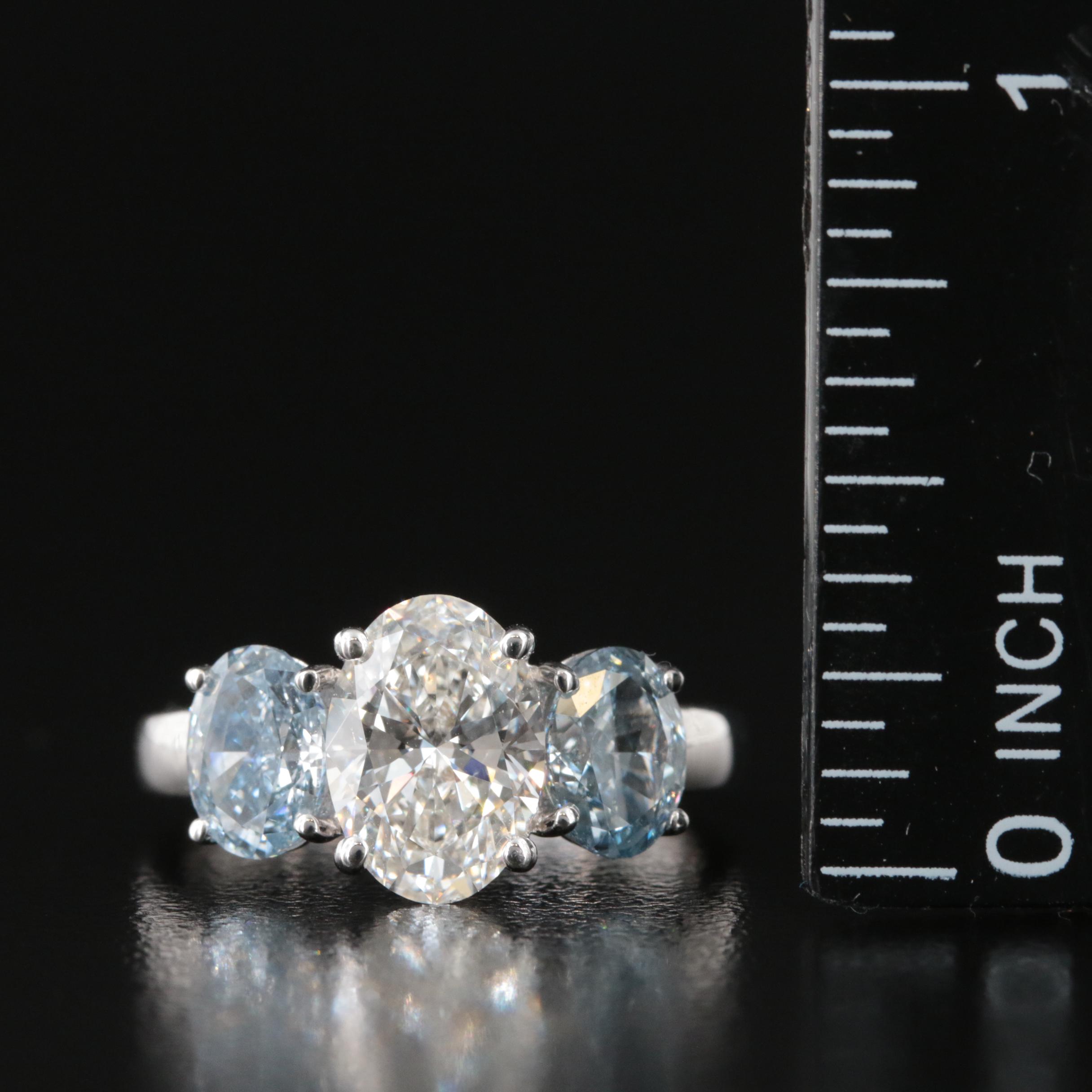 14K 3.90 CTW Lab Grown Diamond Ring with Digital Online IGI Report