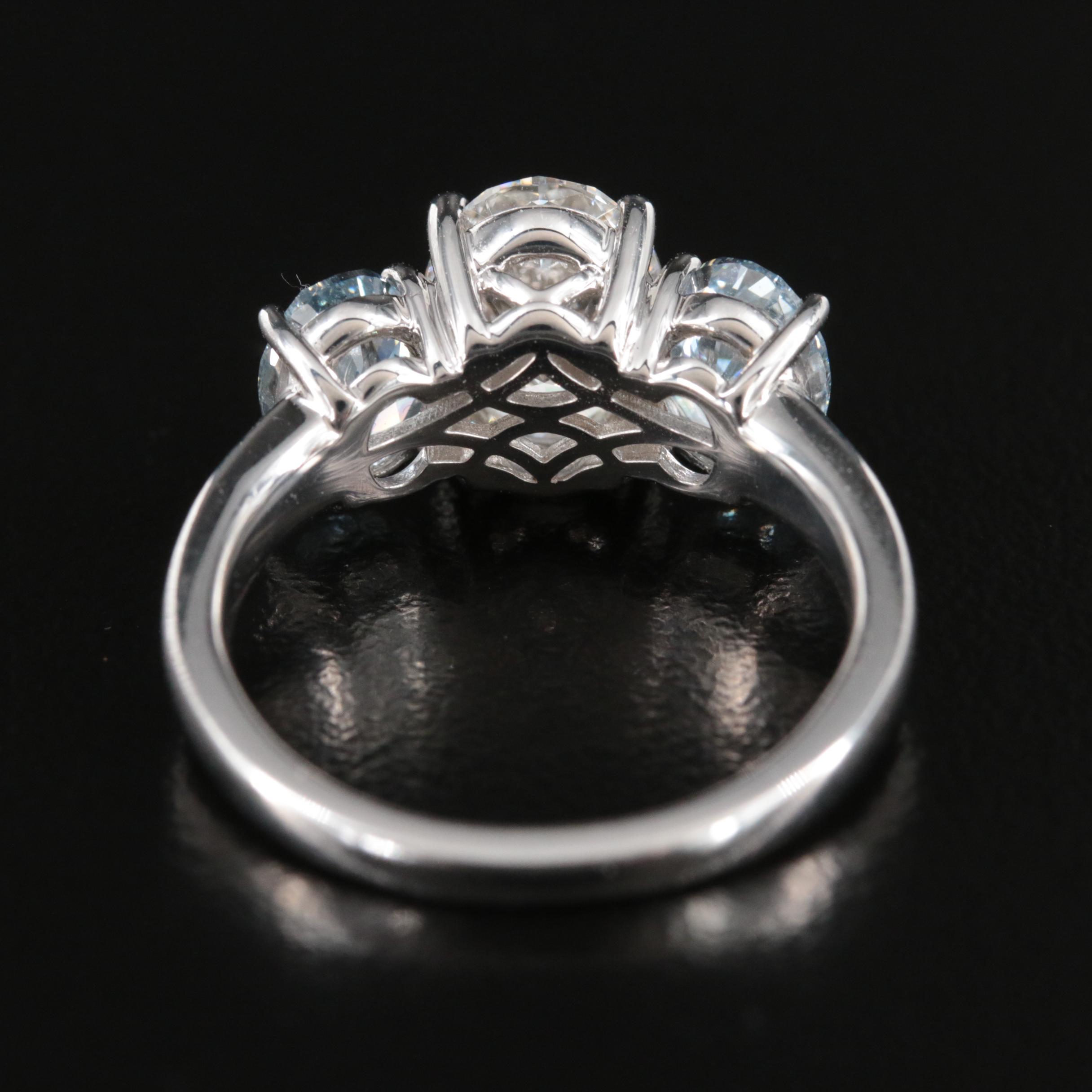 14K 3.90 CTW Lab Grown Diamond Ring with Digital Online IGI Report