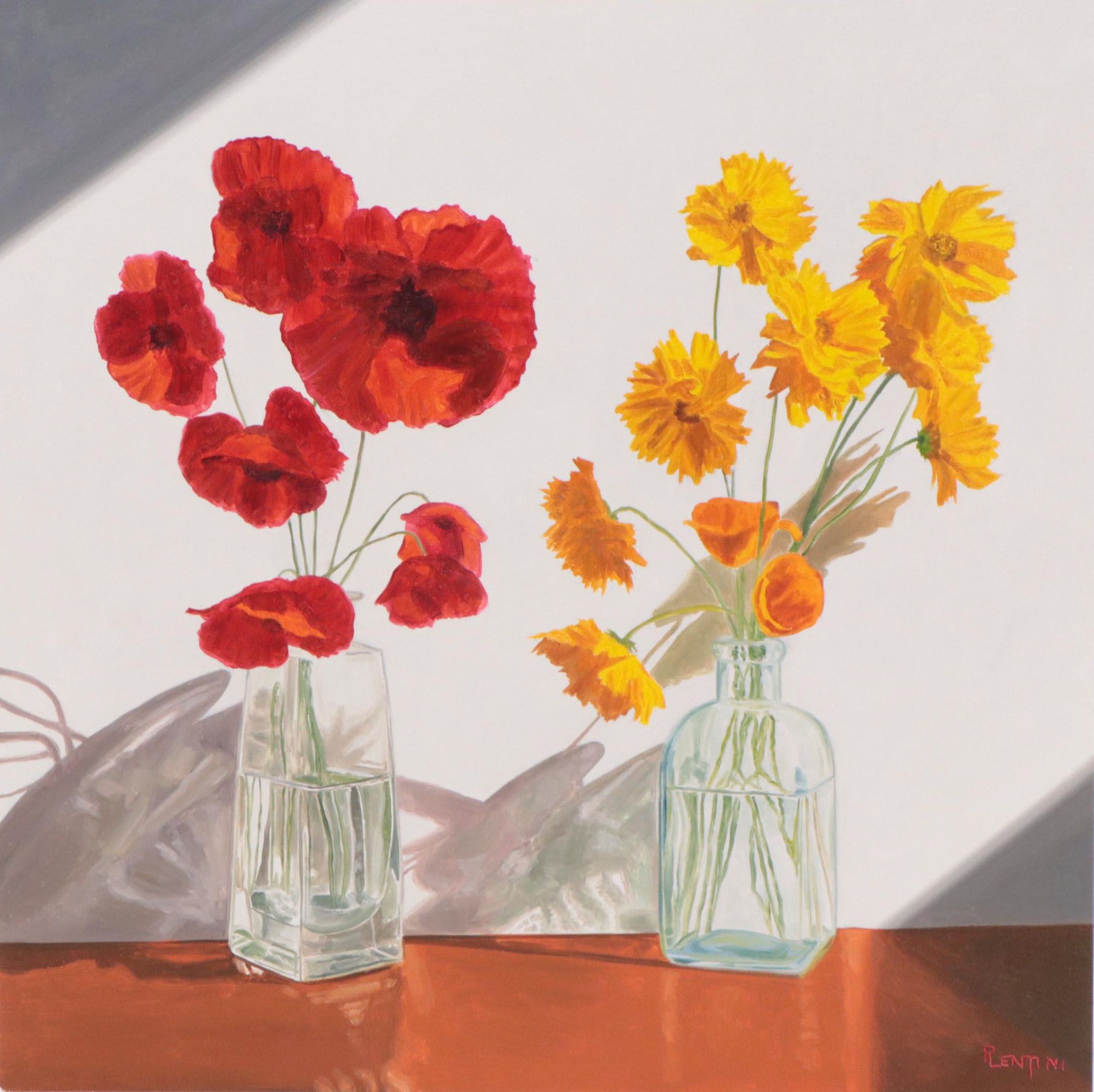 Peter Lentini Oil Painting "Dialogue," 21st Century