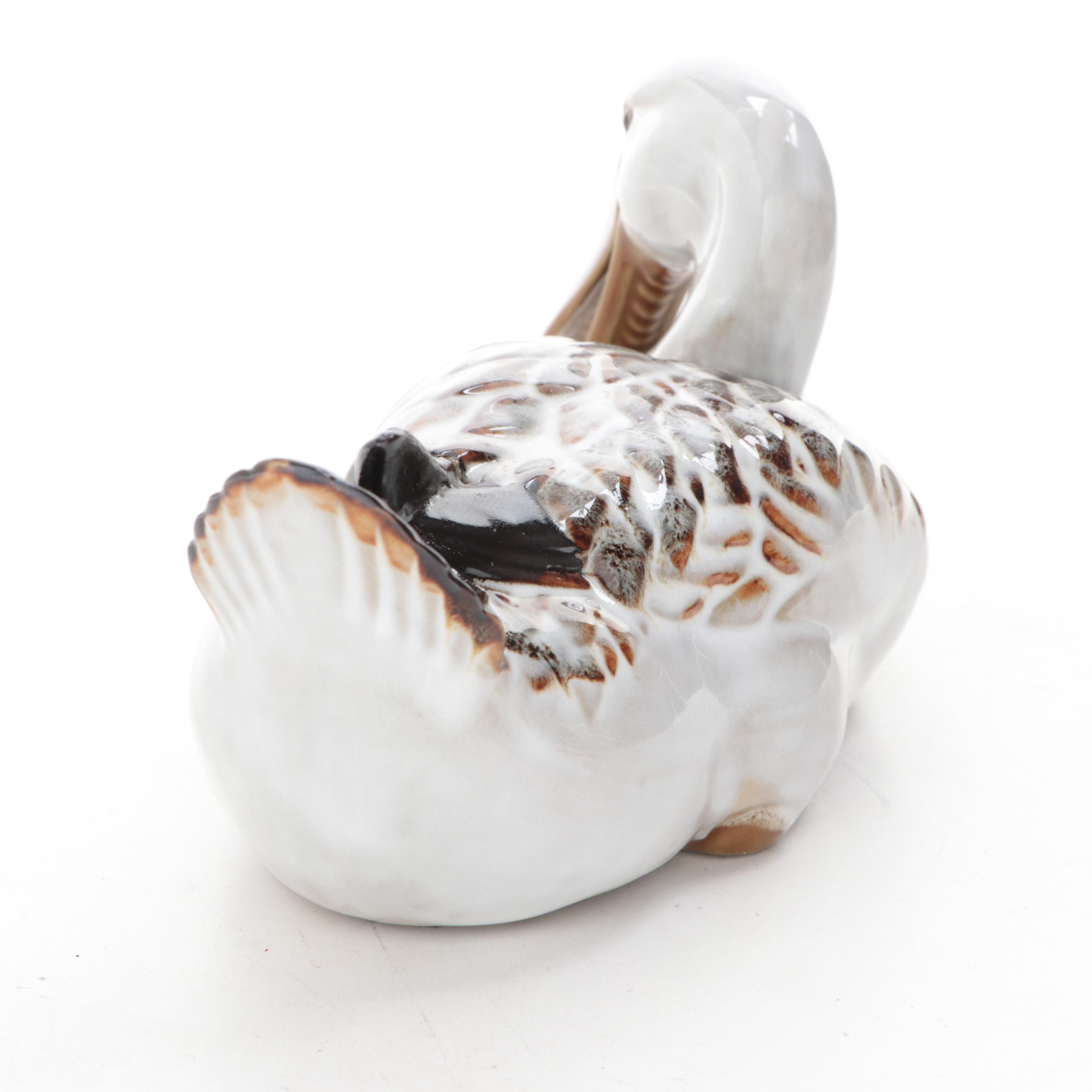 Chinese Earthenware Duck Figurine