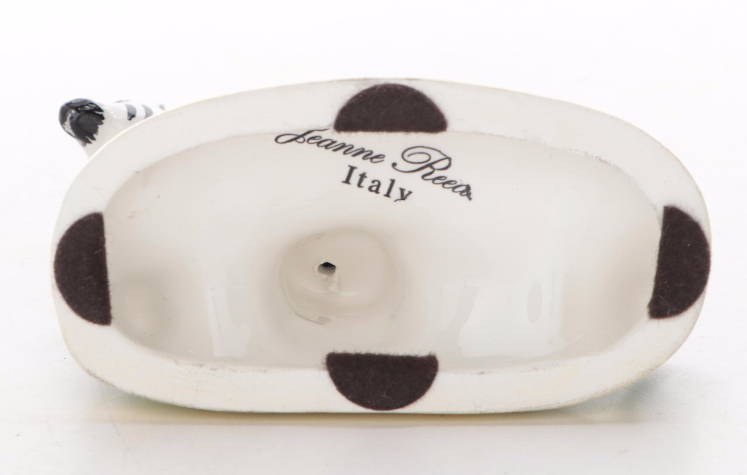 Jeanne Reed Italian Pottery Staffordshire Style Zebra