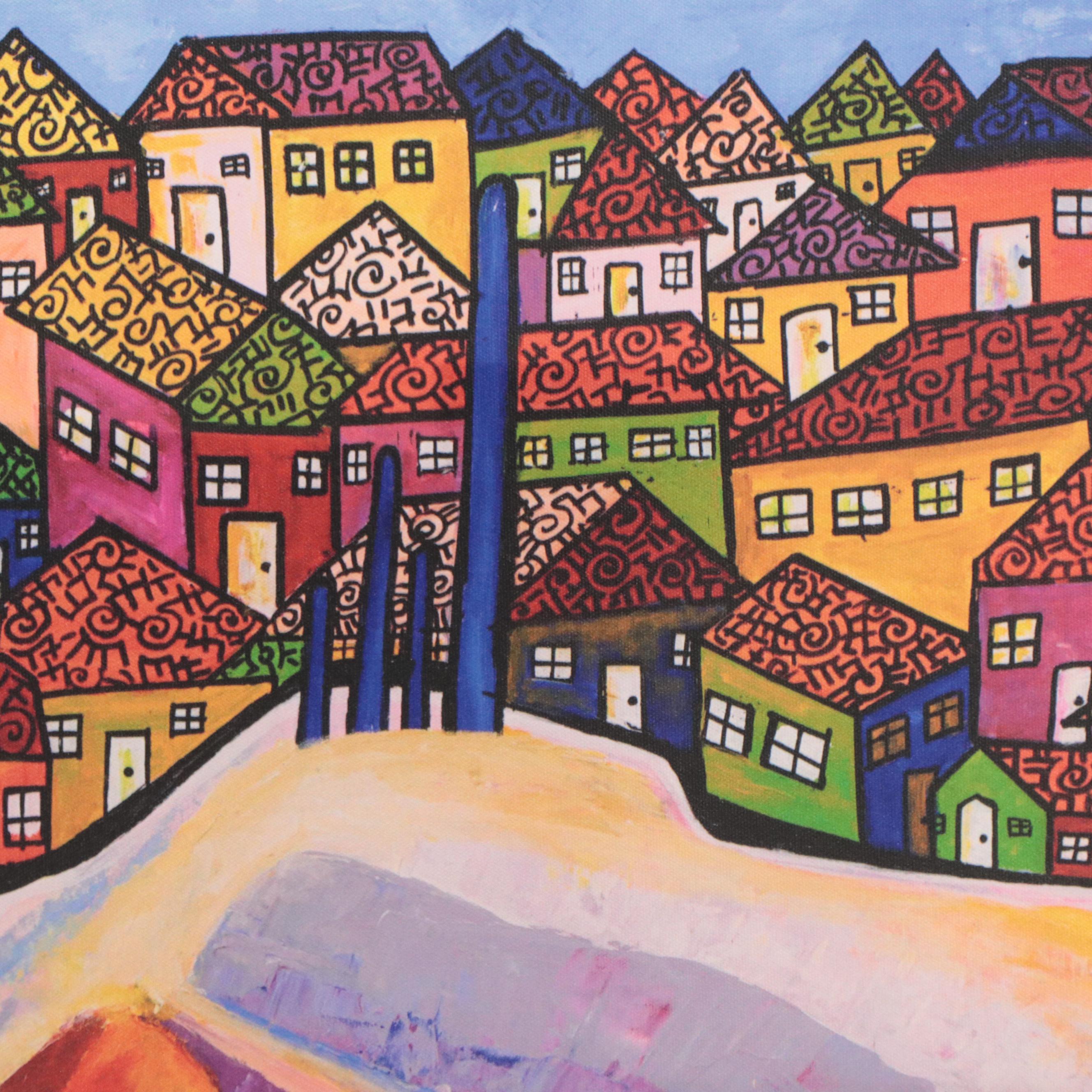 Lanre Buraimoh Giclée "New Town," 2023