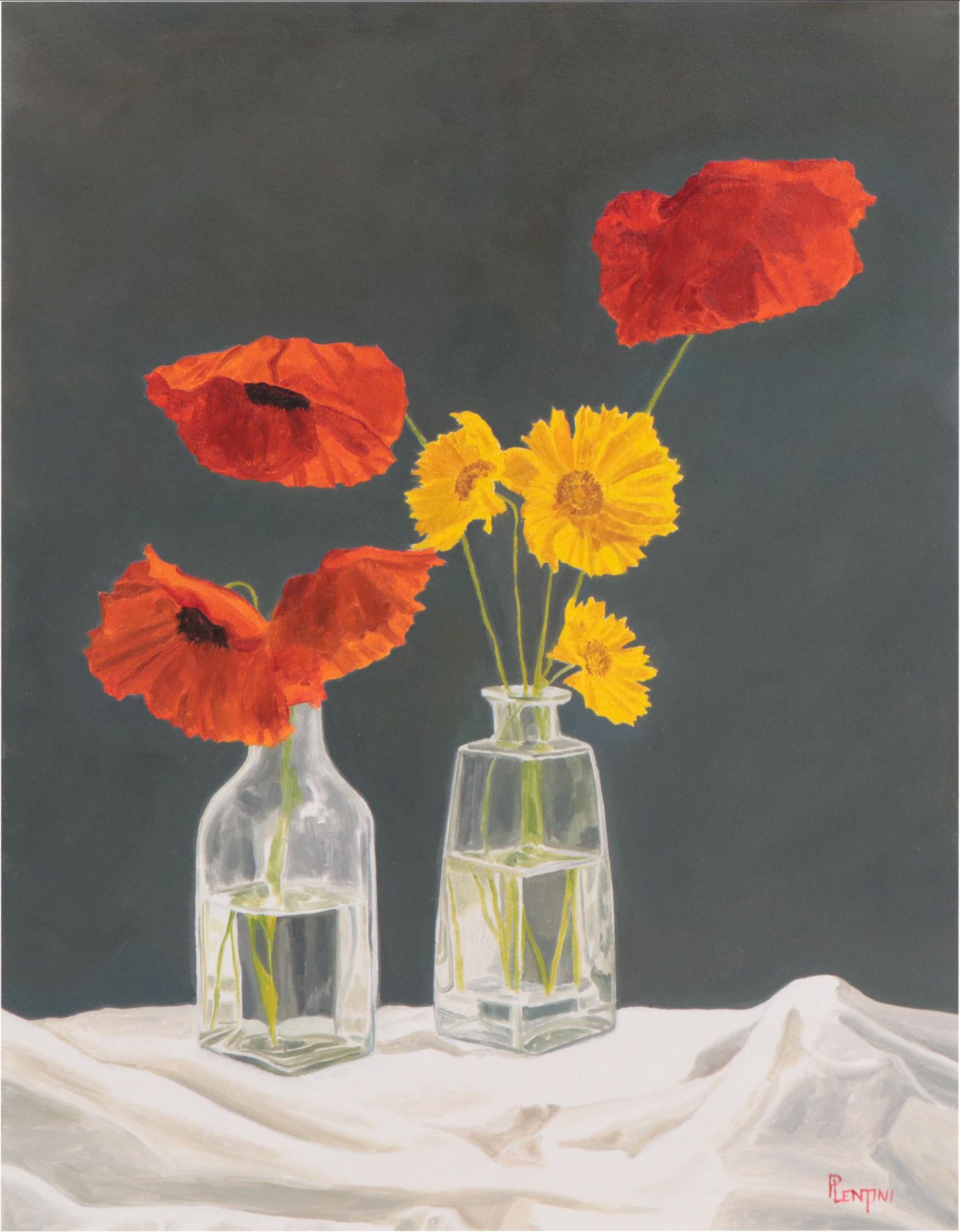 Peter Lentini Still Life Oil Painting "Whisper," 21st Century