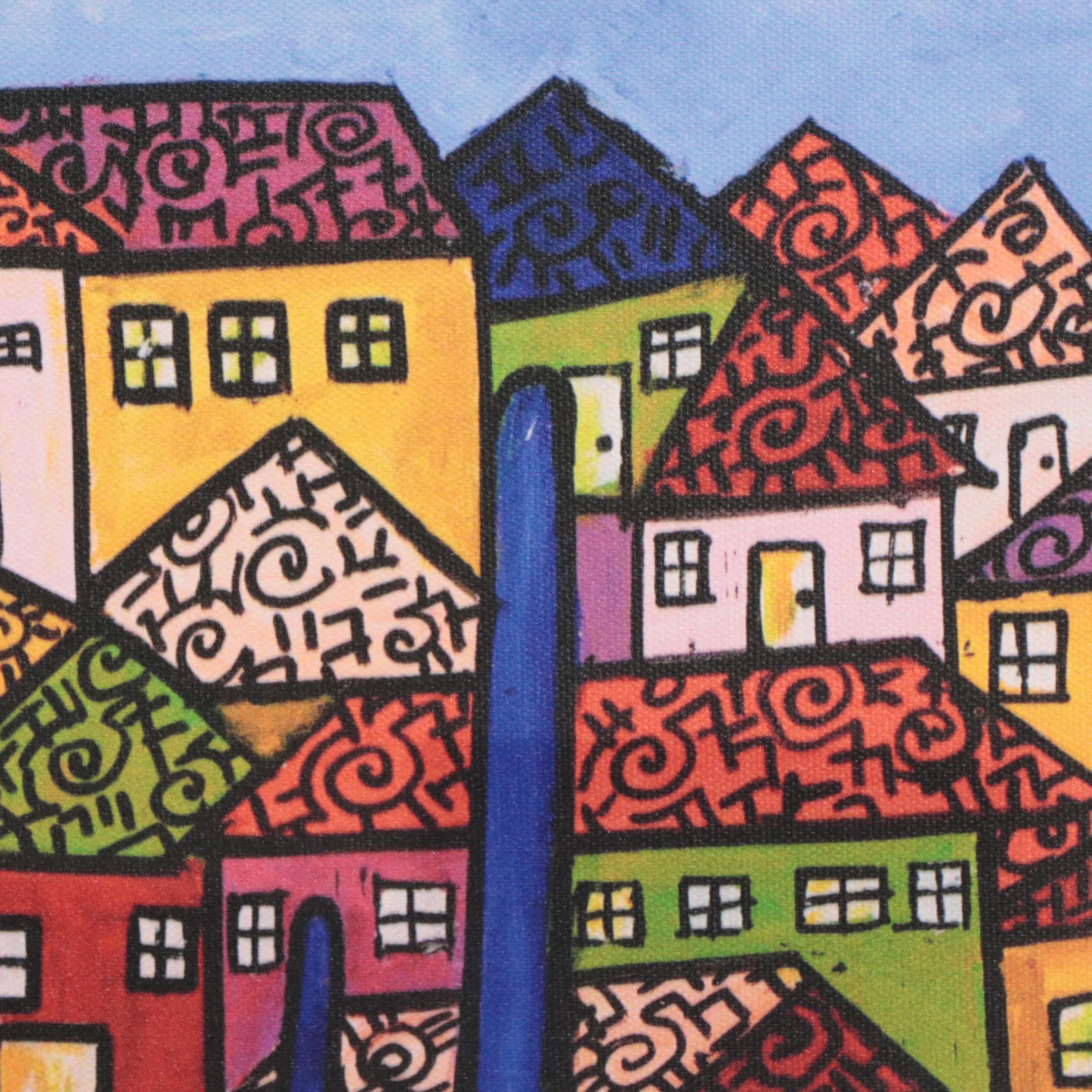 Lanre Buraimoh Giclée "New Town," 2023