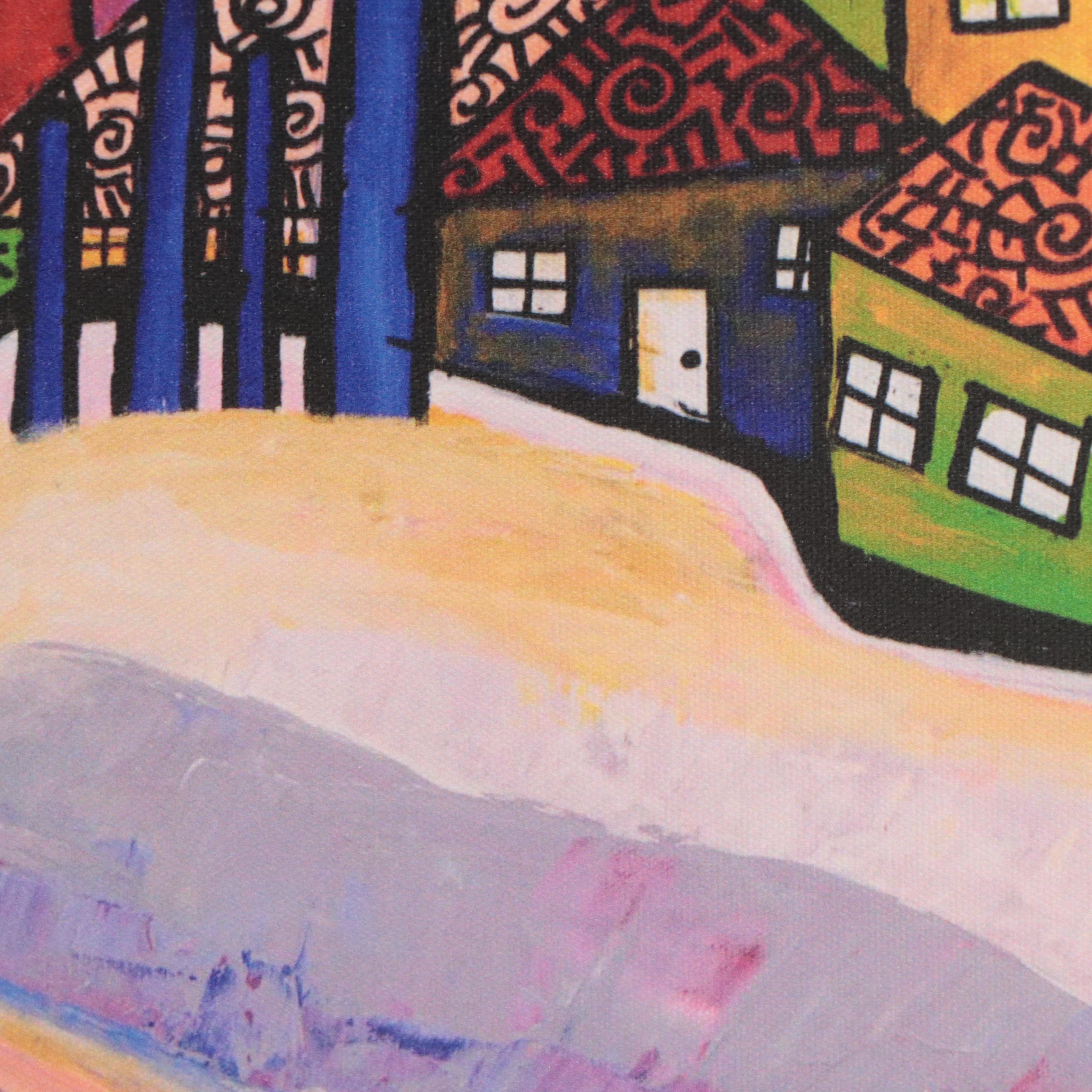 Lanre Buraimoh Giclée "New Town," 2023