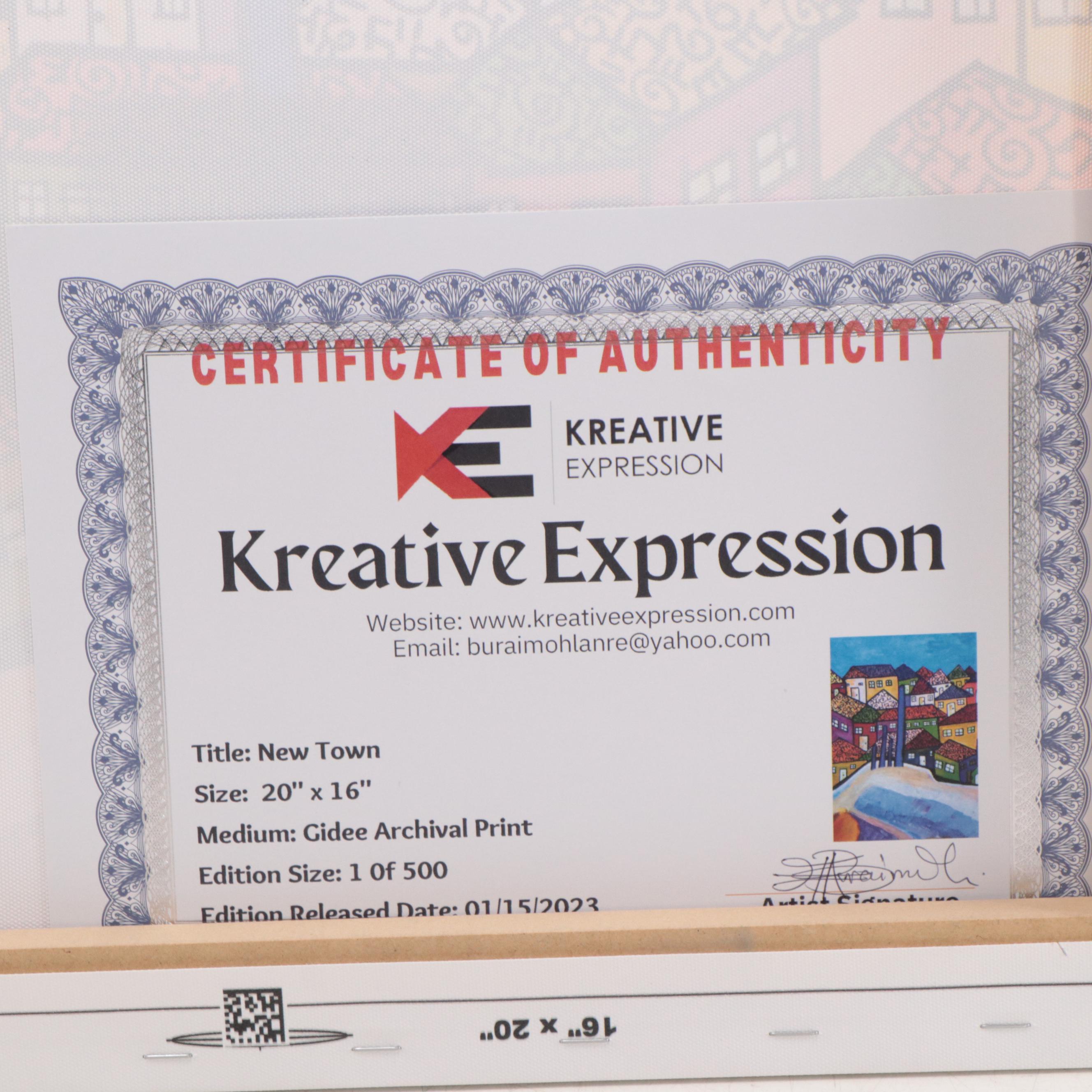 Lanre Buraimoh Giclée "New Town," 2023