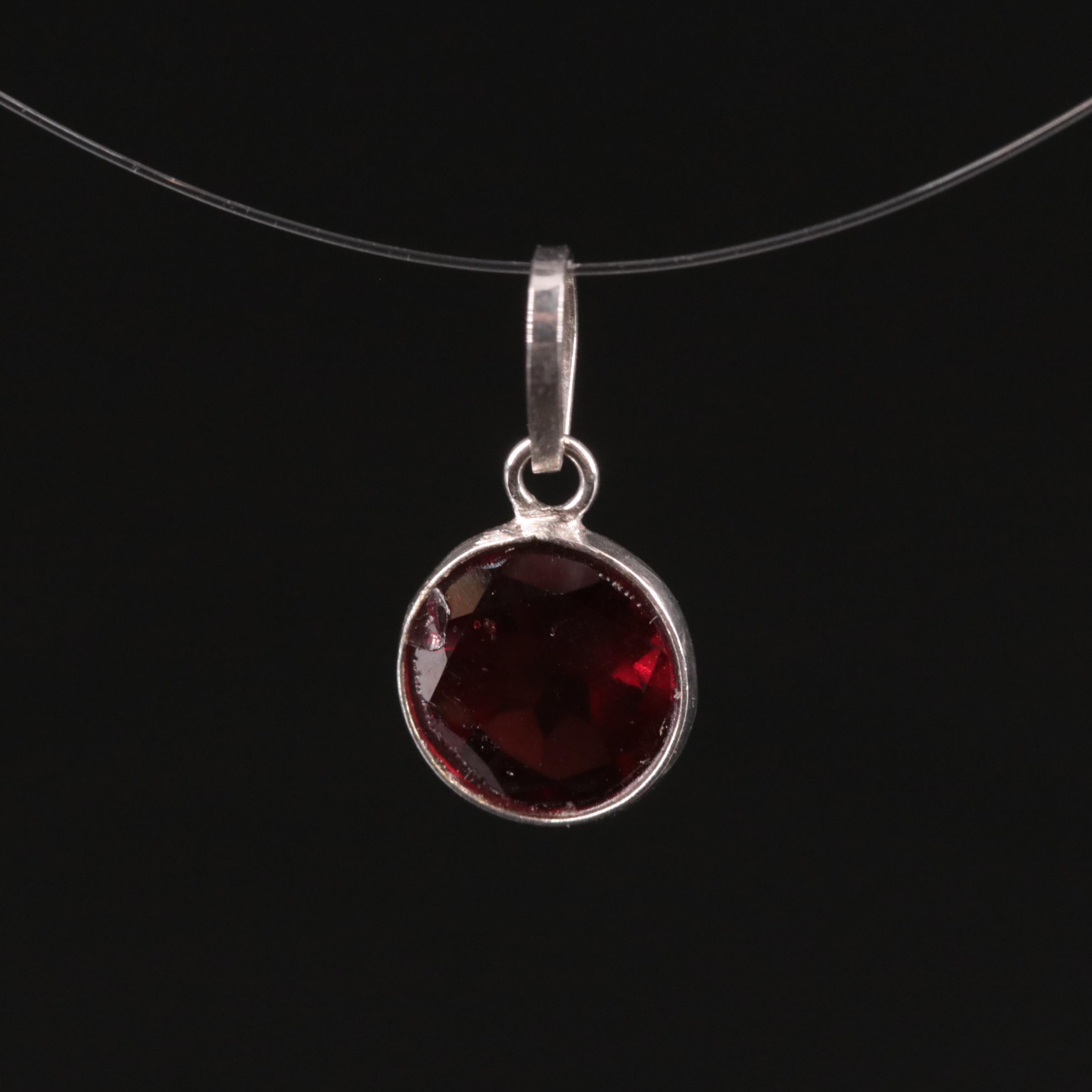 14K Garnet Pendant