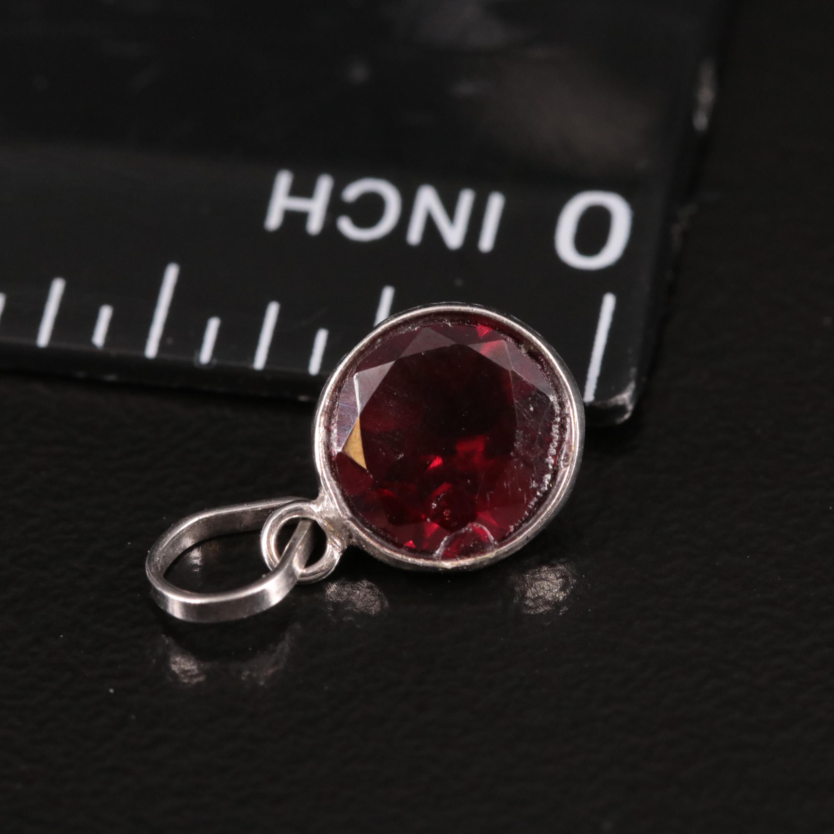 14K Garnet Pendant