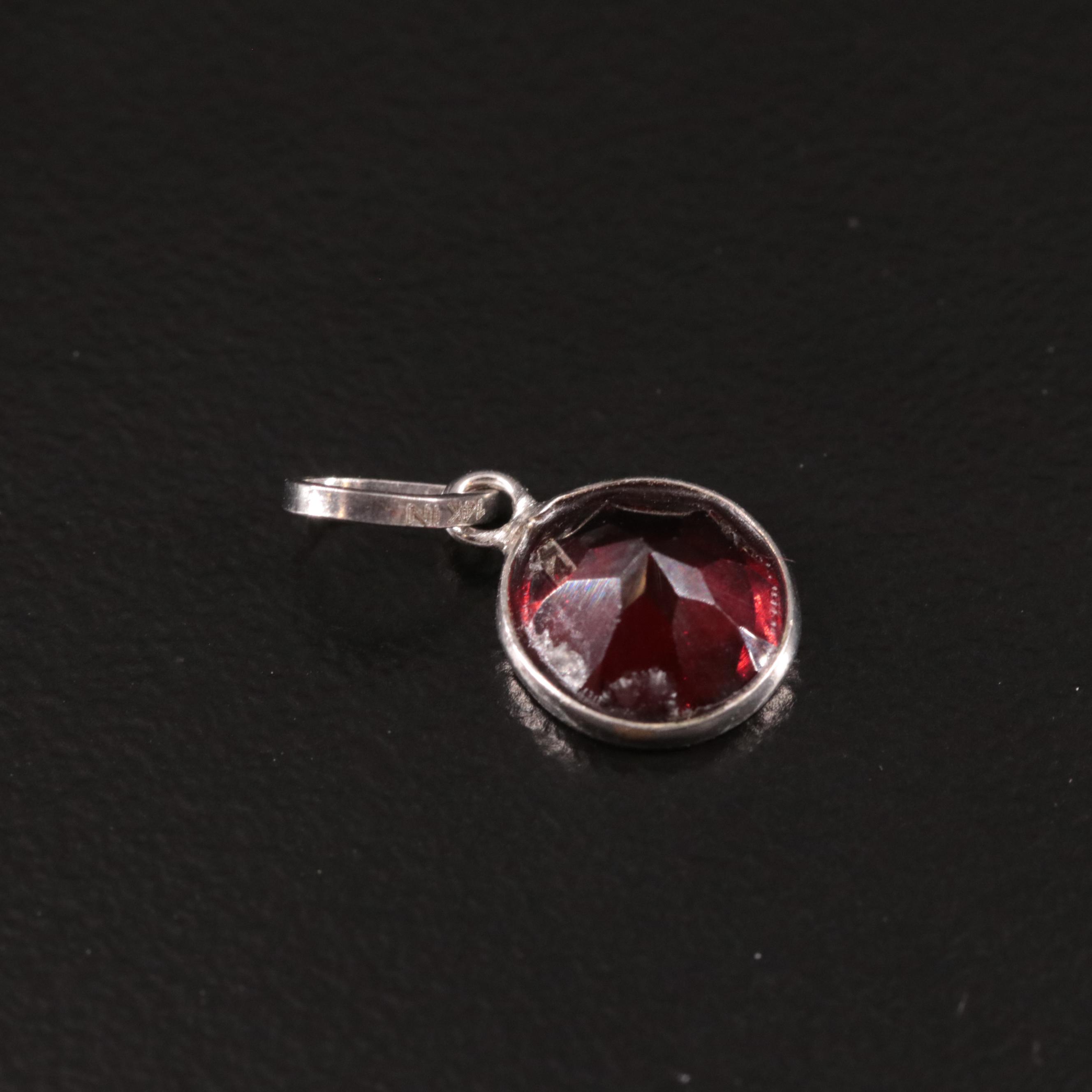 14K Garnet Pendant