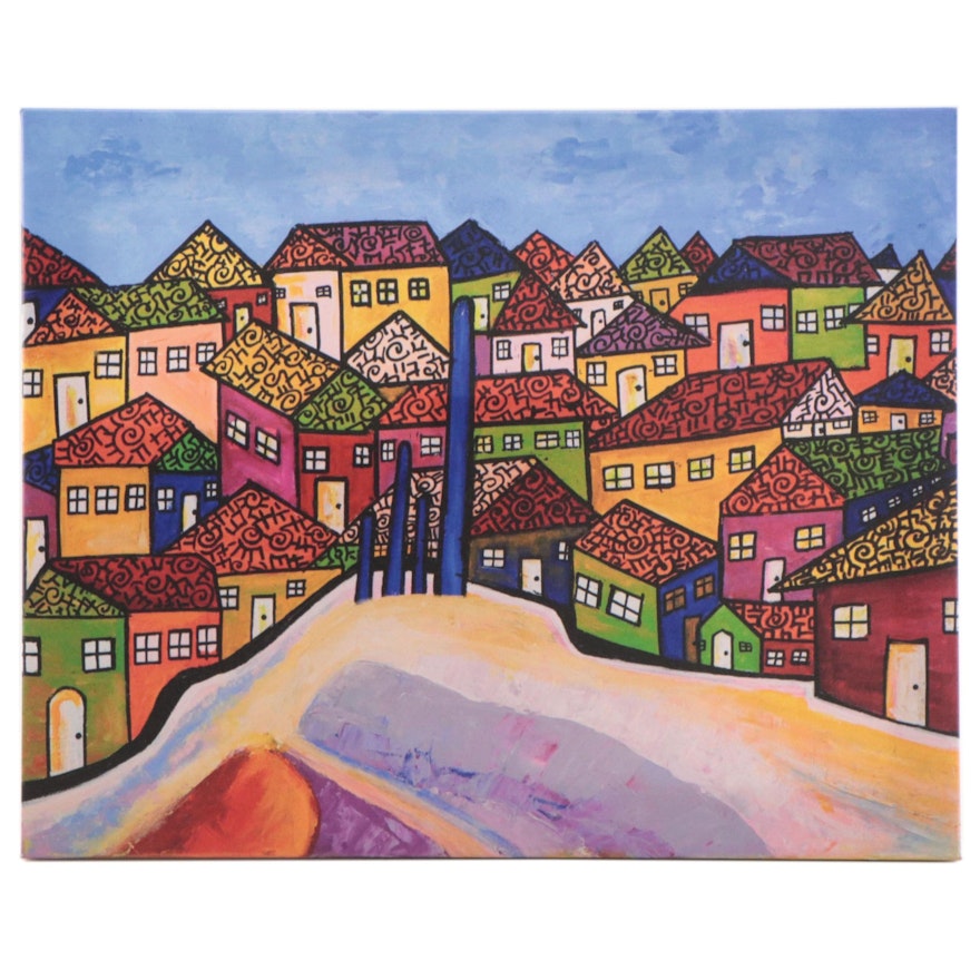 Lanre Buraimoh Giclée "New Town," 2023