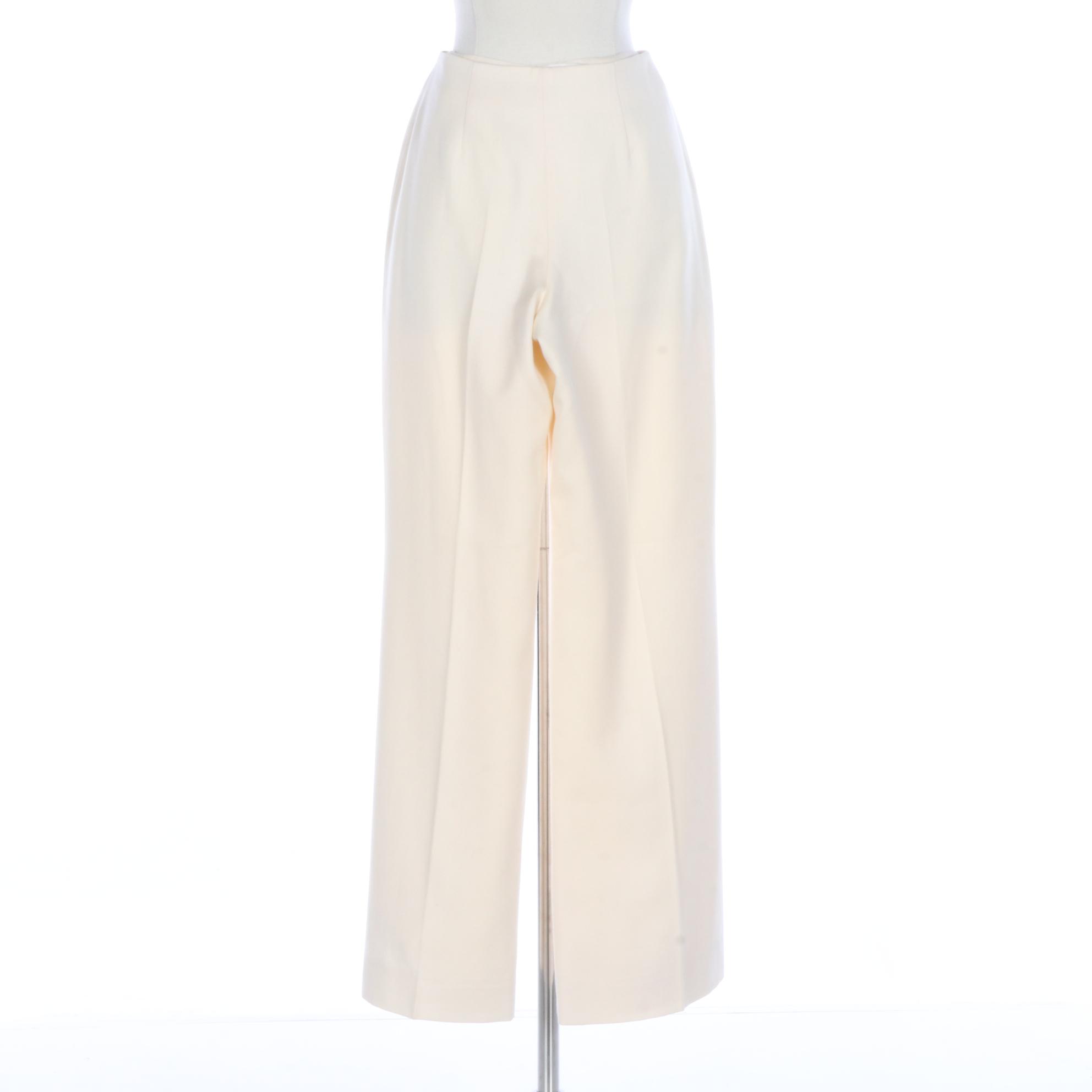 J. Mendel Paris Wide Leg Trousers in Wool