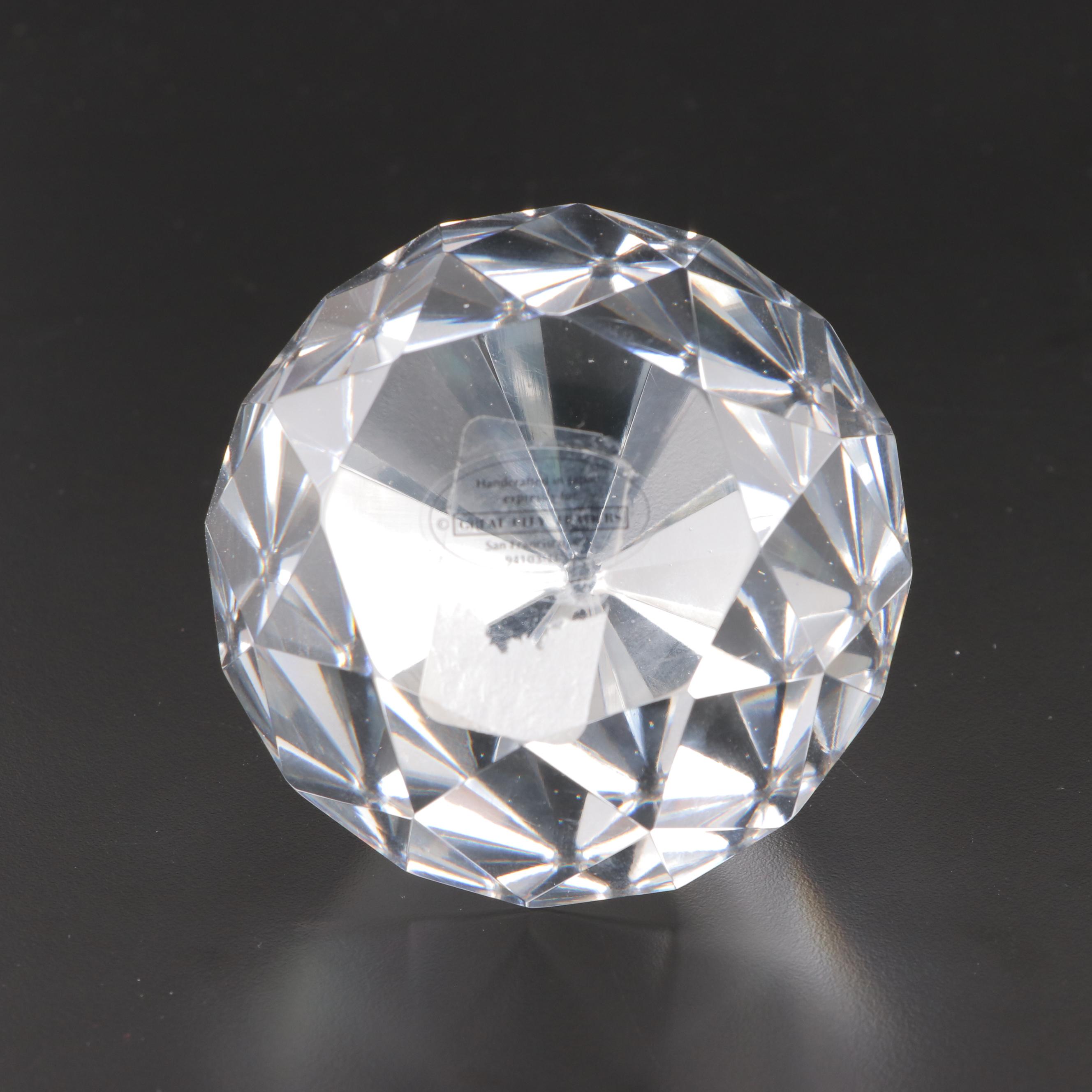 Mats Jonasson Swedish Bird Crystal Paperweight With Other and Taper Holder