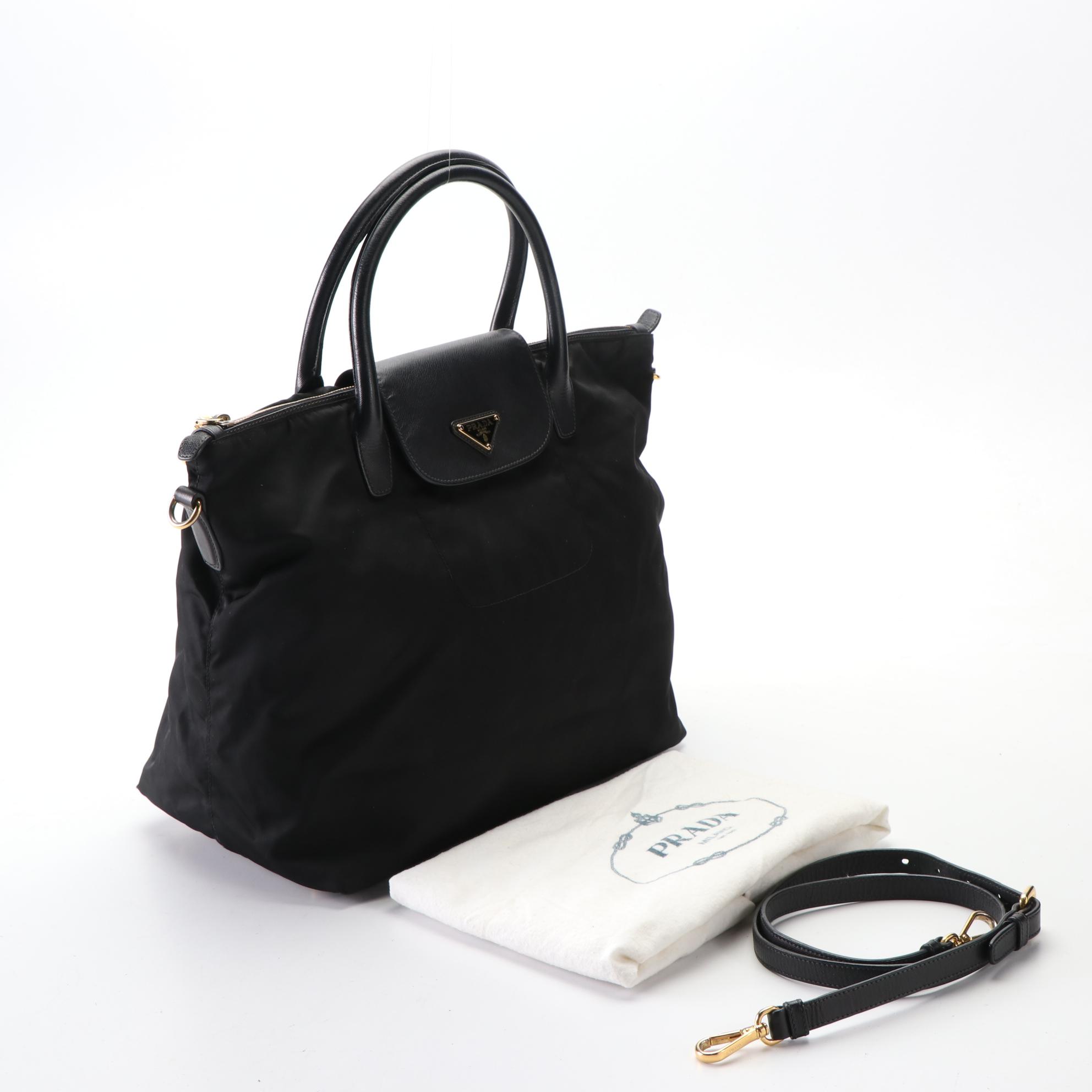 Prada Tote Bag in Nylon and Saffiano Leather