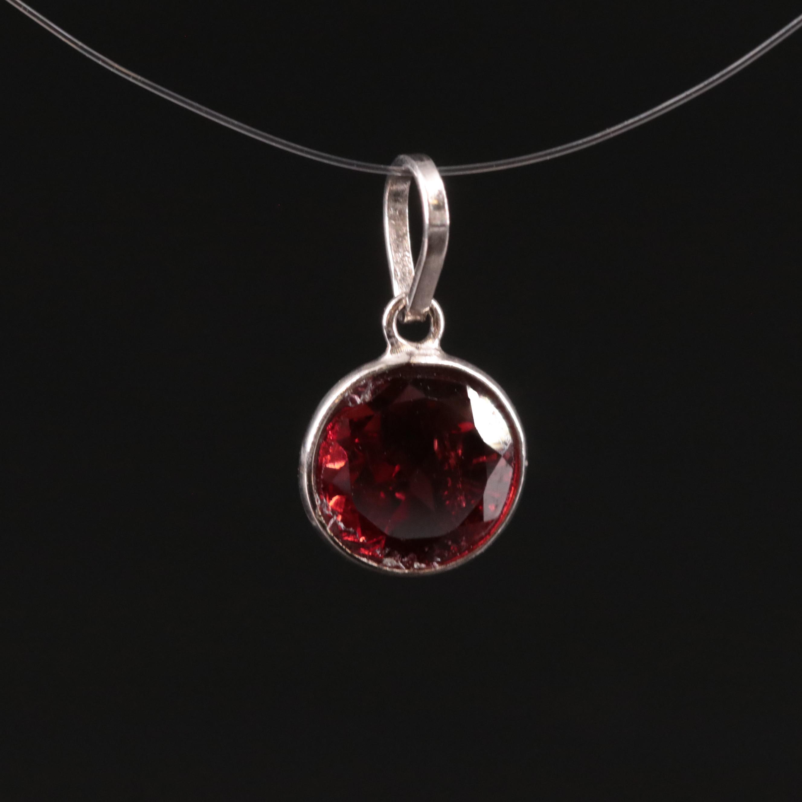 14K Garnet Pendant