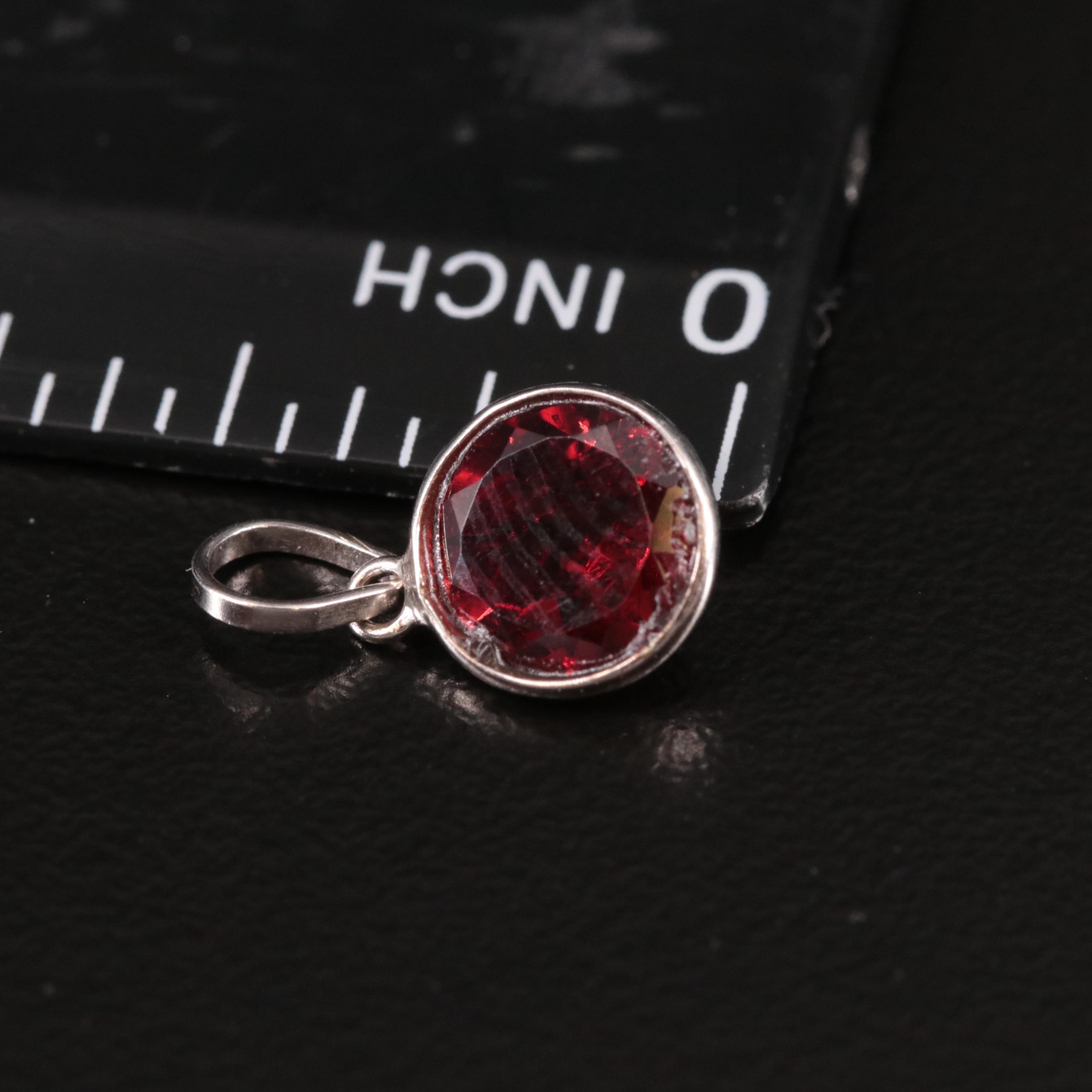 14K Garnet Pendant
