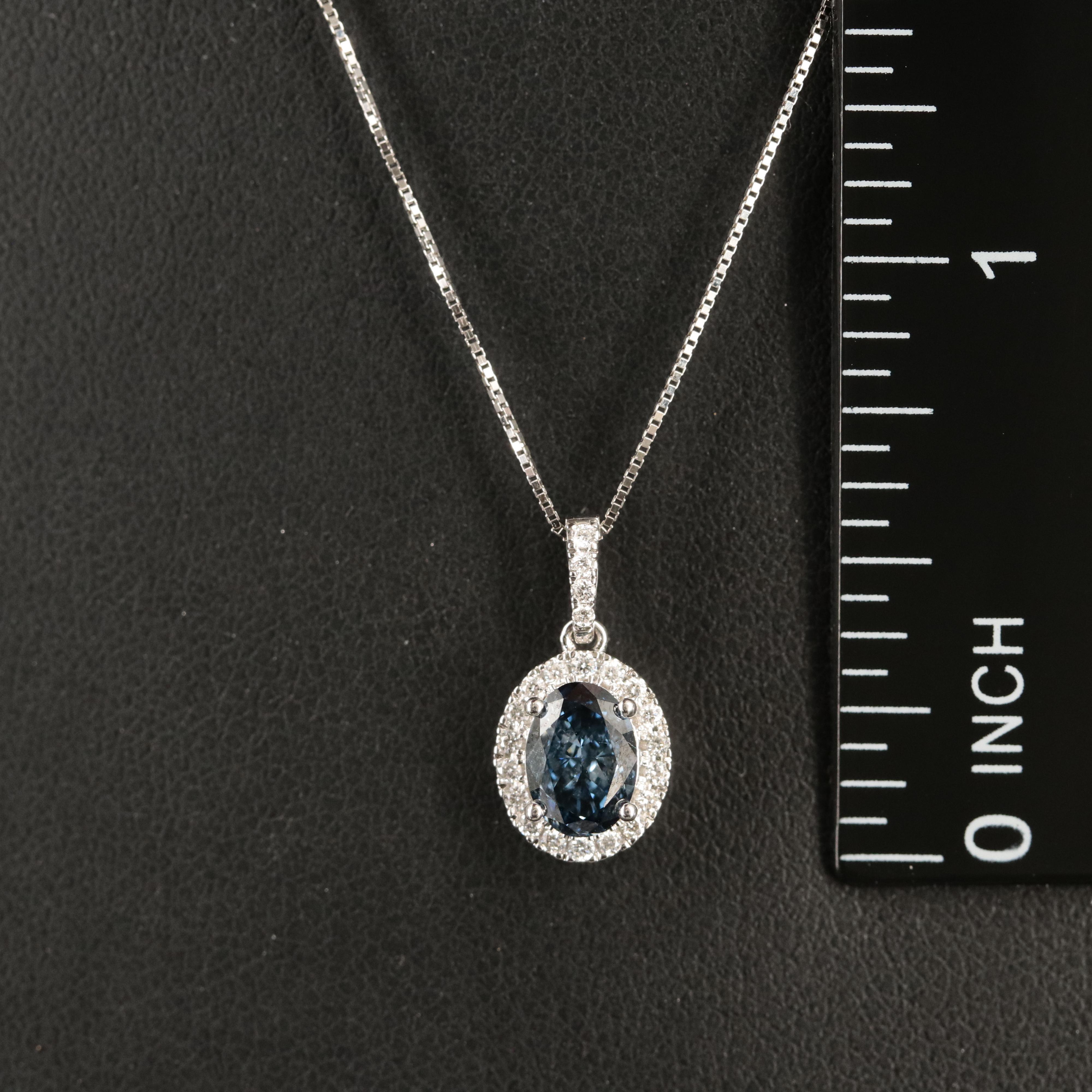 14K 0.72 CTW Lab Grown Diamond Halo Pendant Necklace