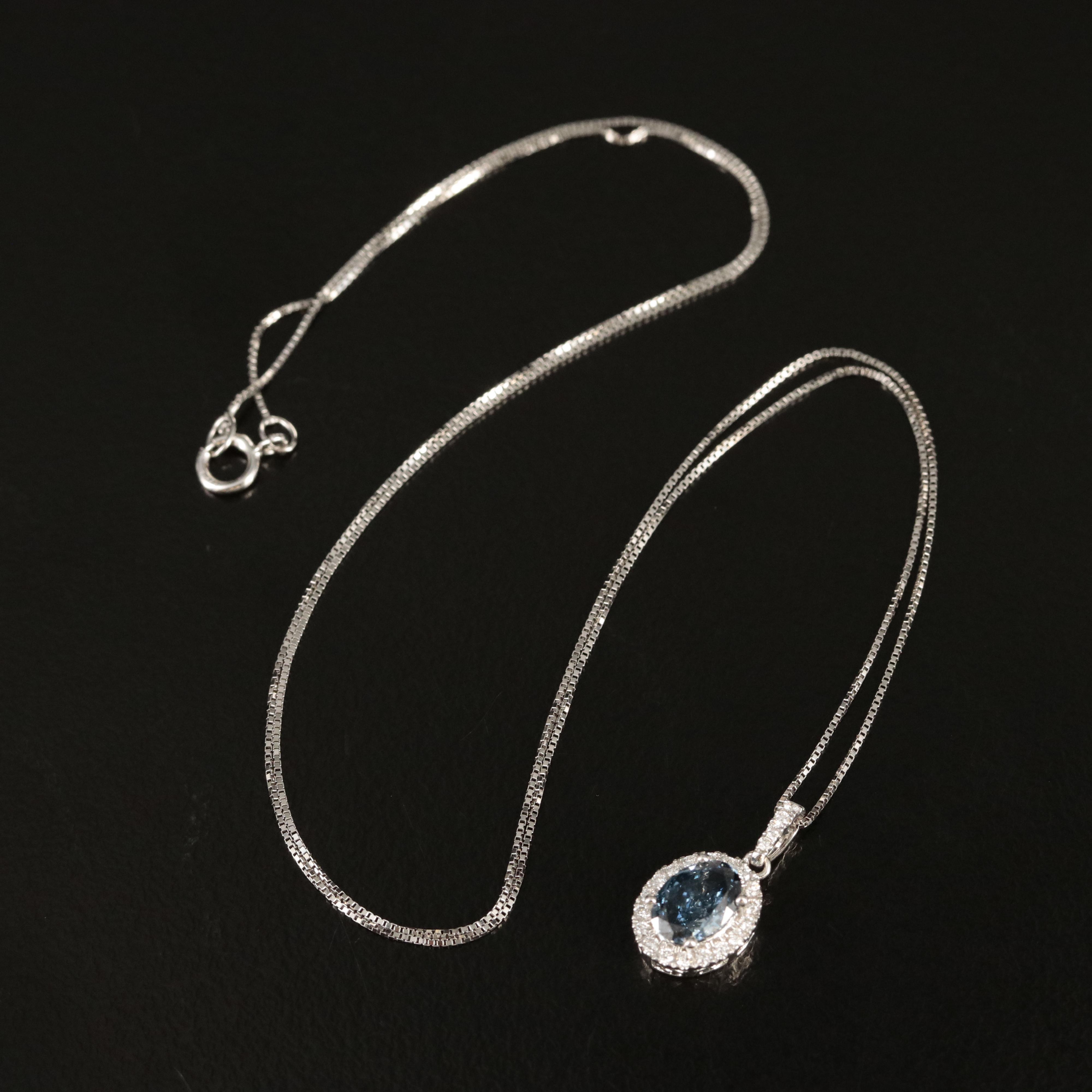 14K 0.72 CTW Lab Grown Diamond Halo Pendant Necklace