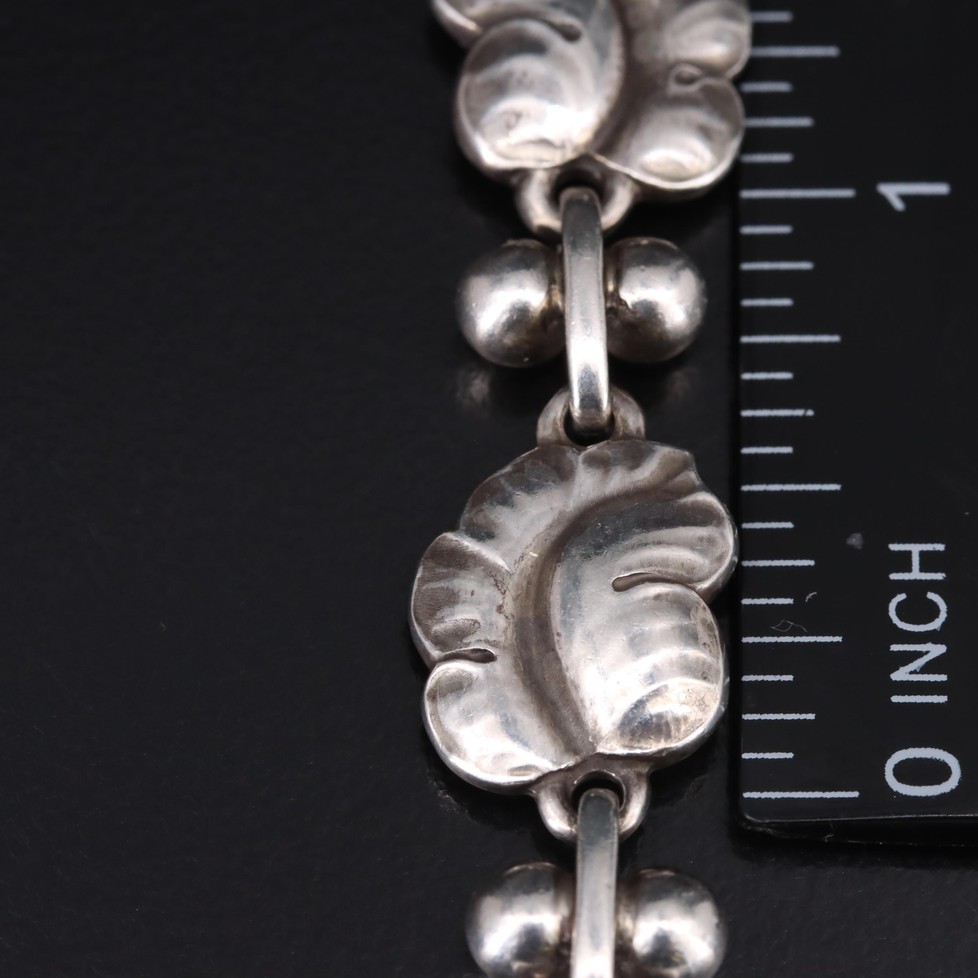 Harold Nielson for Georg Jensen Sterling Moonlight Grapes #96 Bracelet