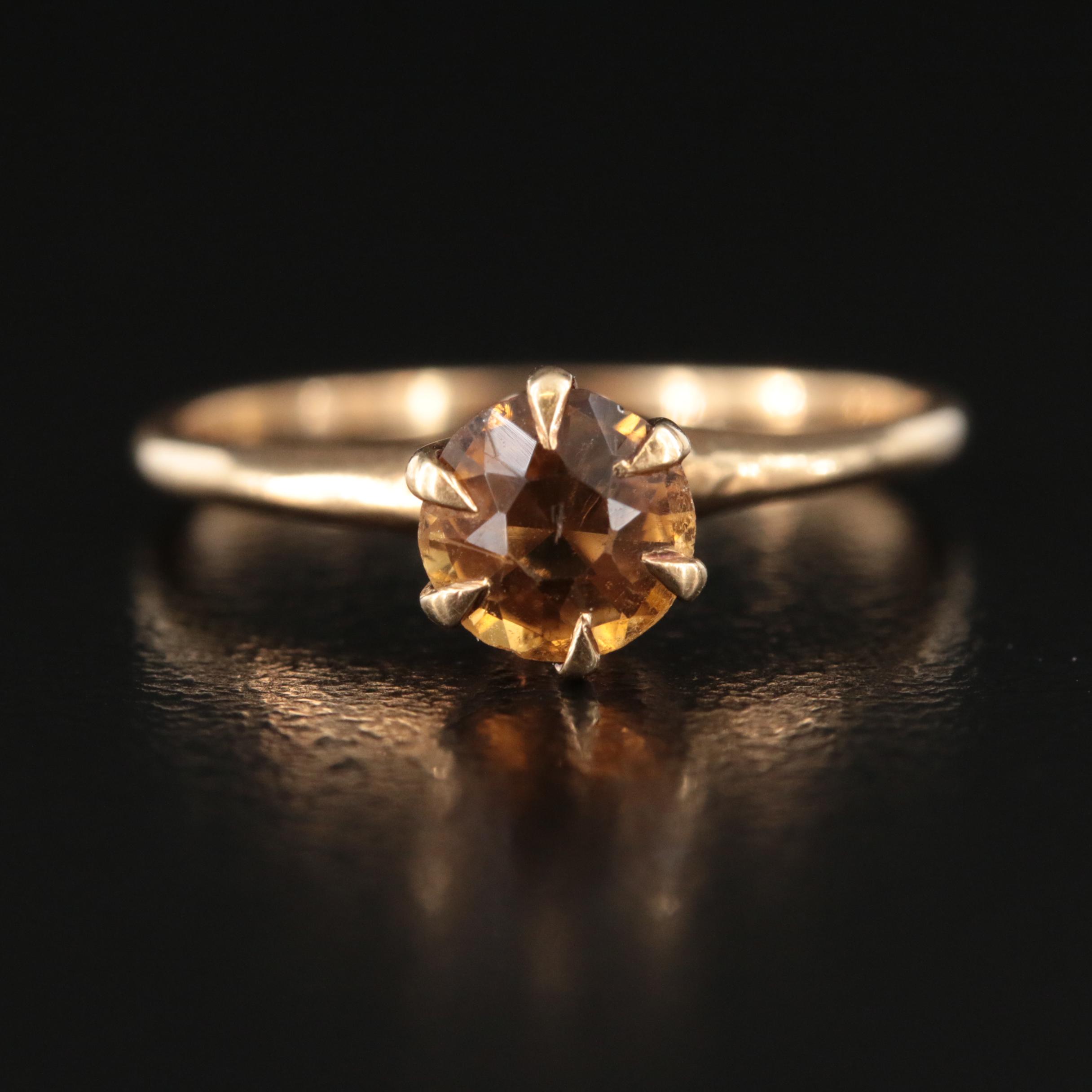 Vintage 14K Citrine Ring