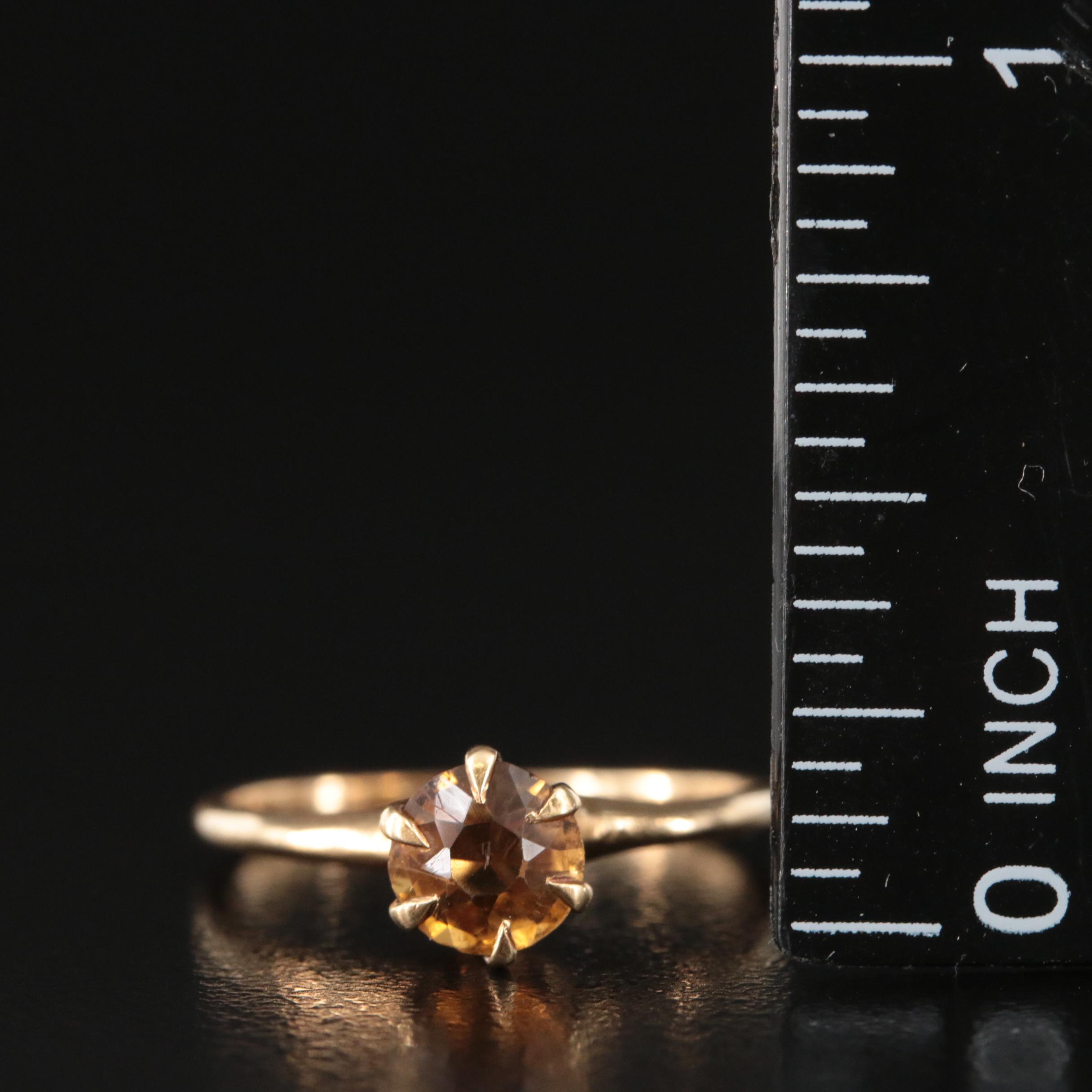 Vintage 14K Citrine Ring