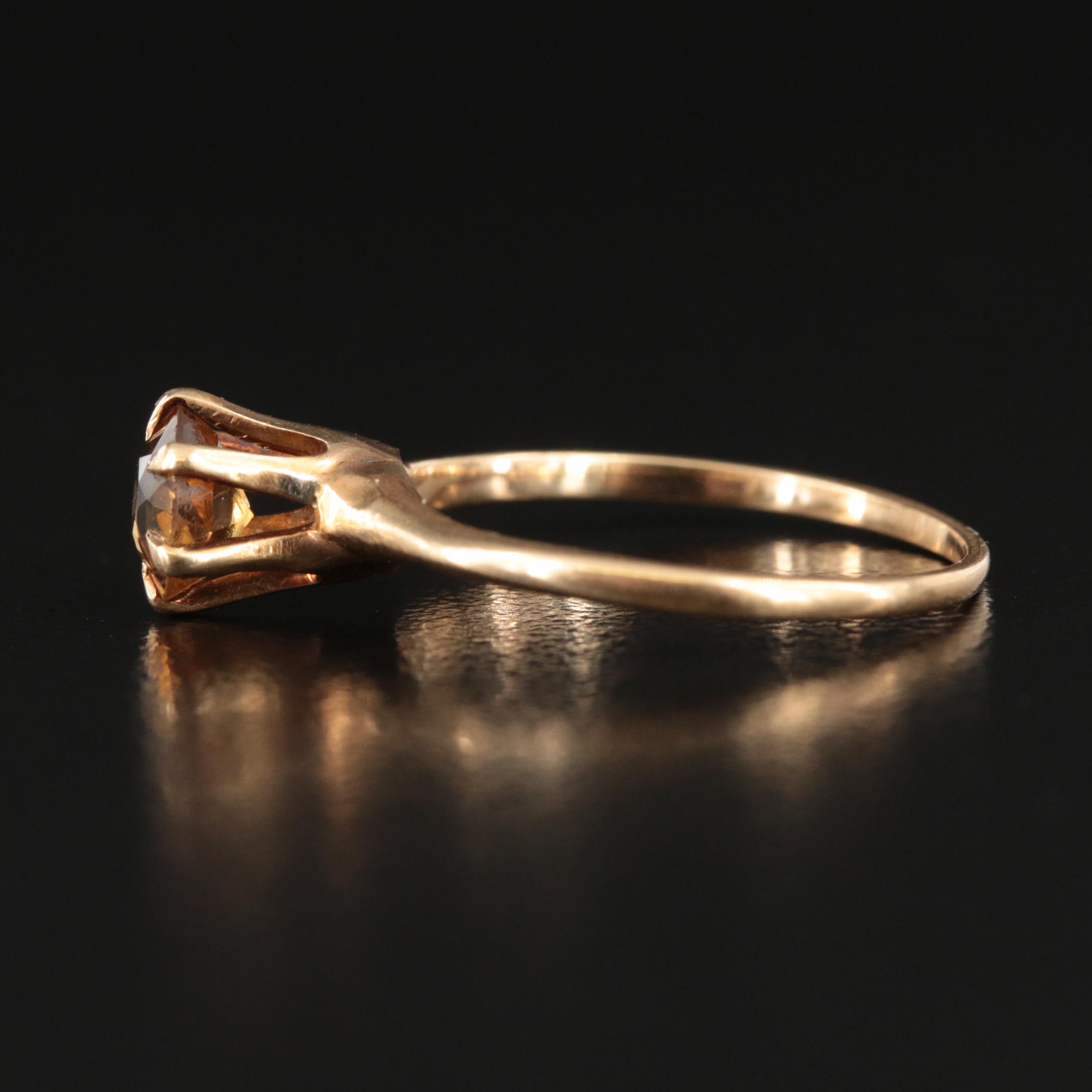 Vintage 14K Citrine Ring