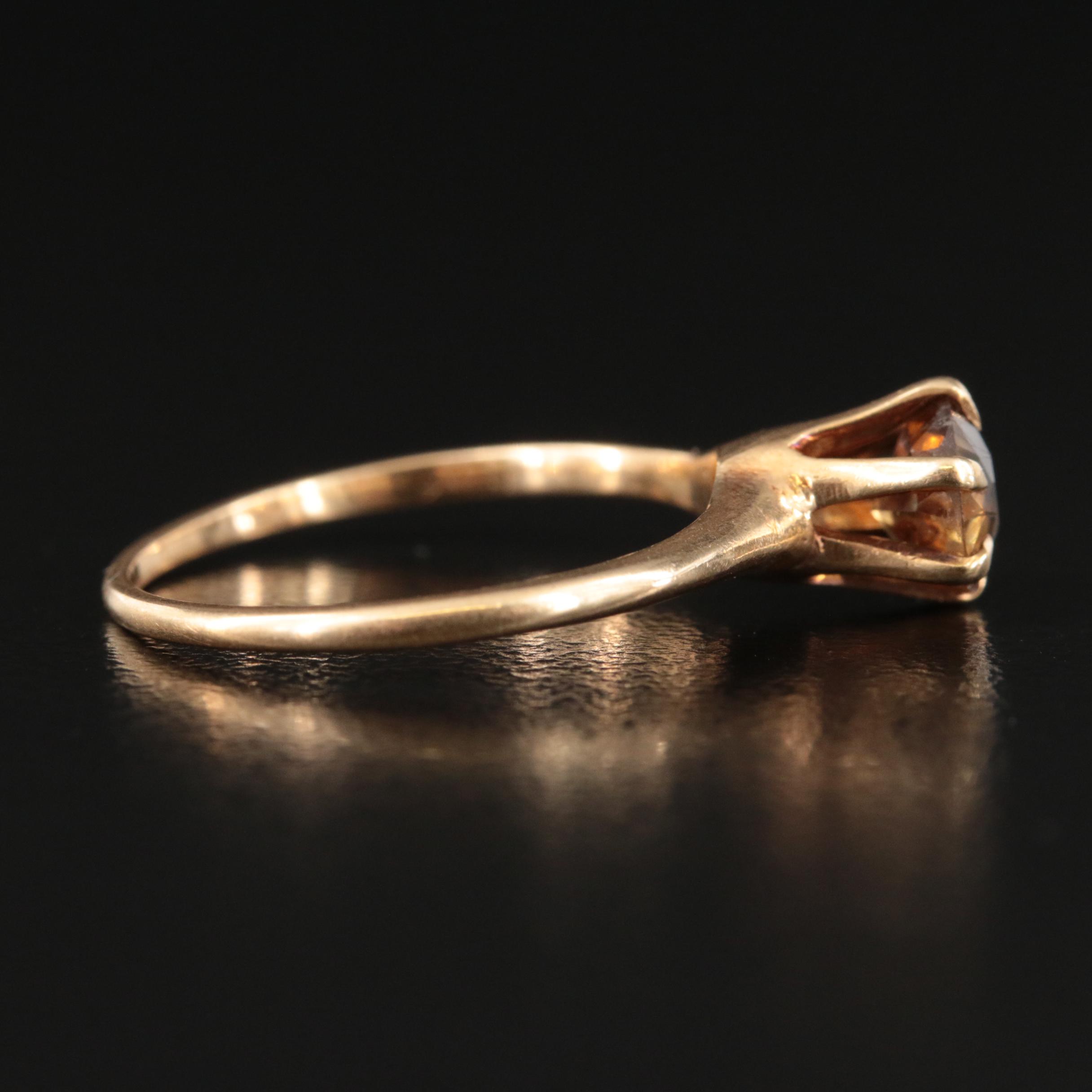 Vintage 14K Citrine Ring
