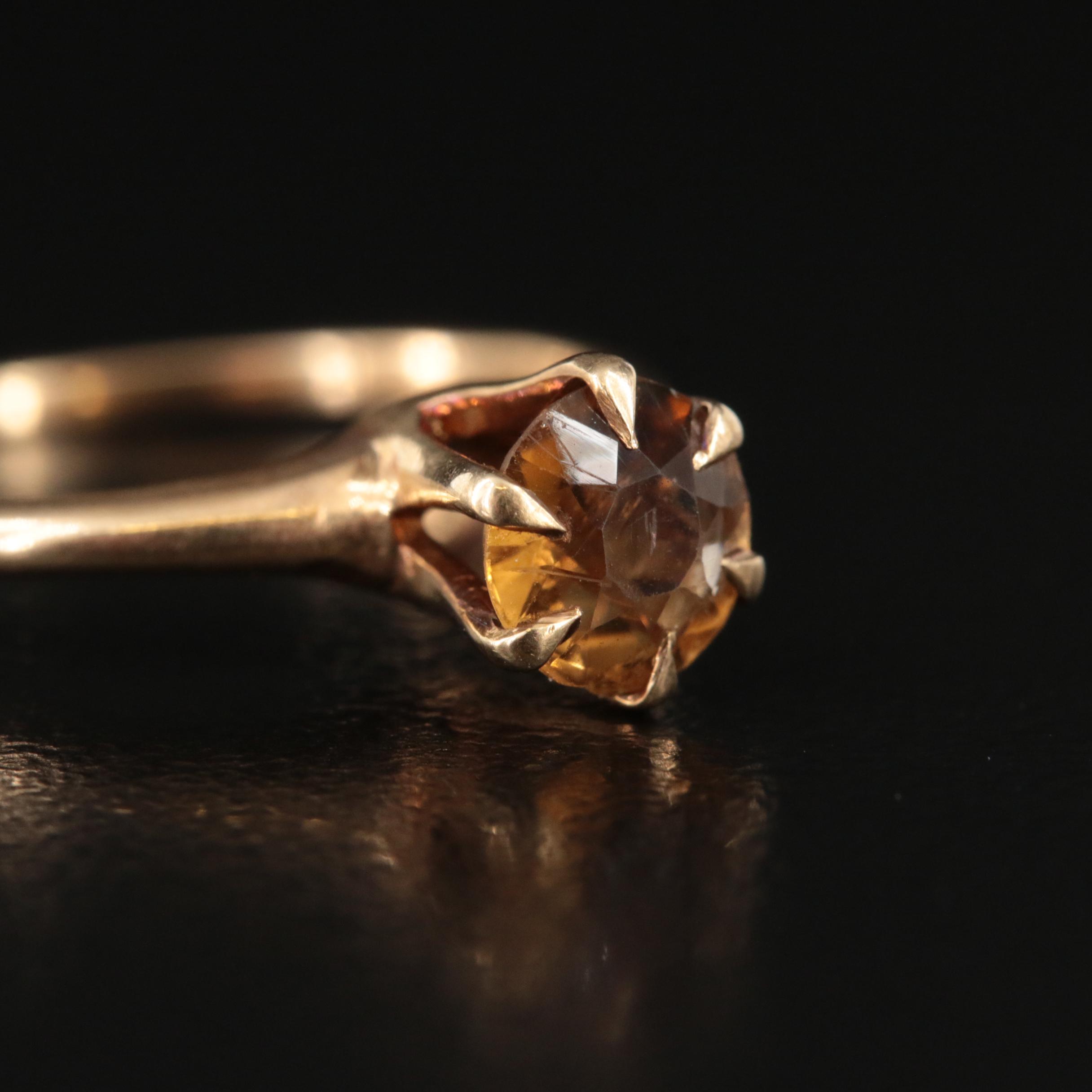 Vintage 14K Citrine Ring