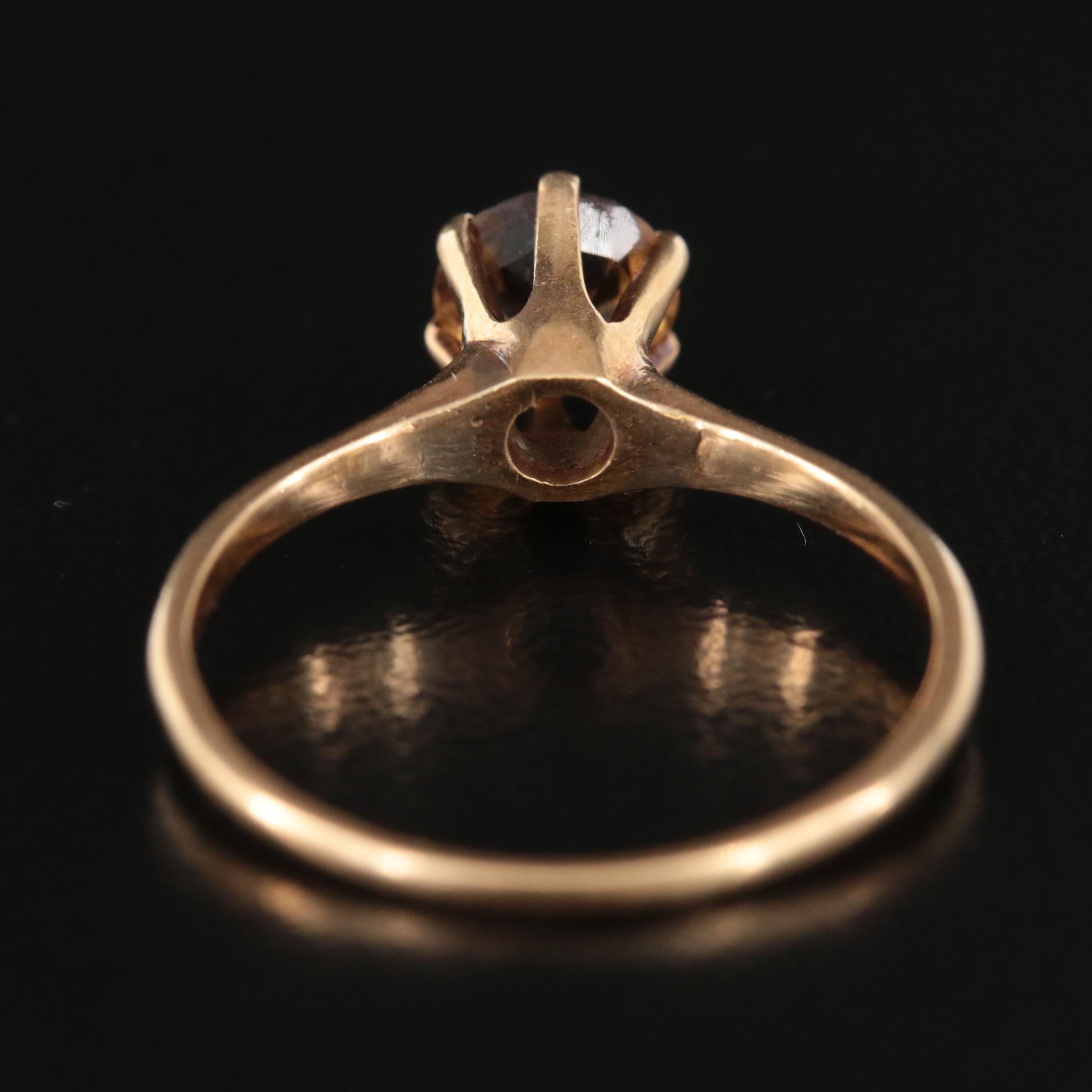 Vintage 14K Citrine Ring