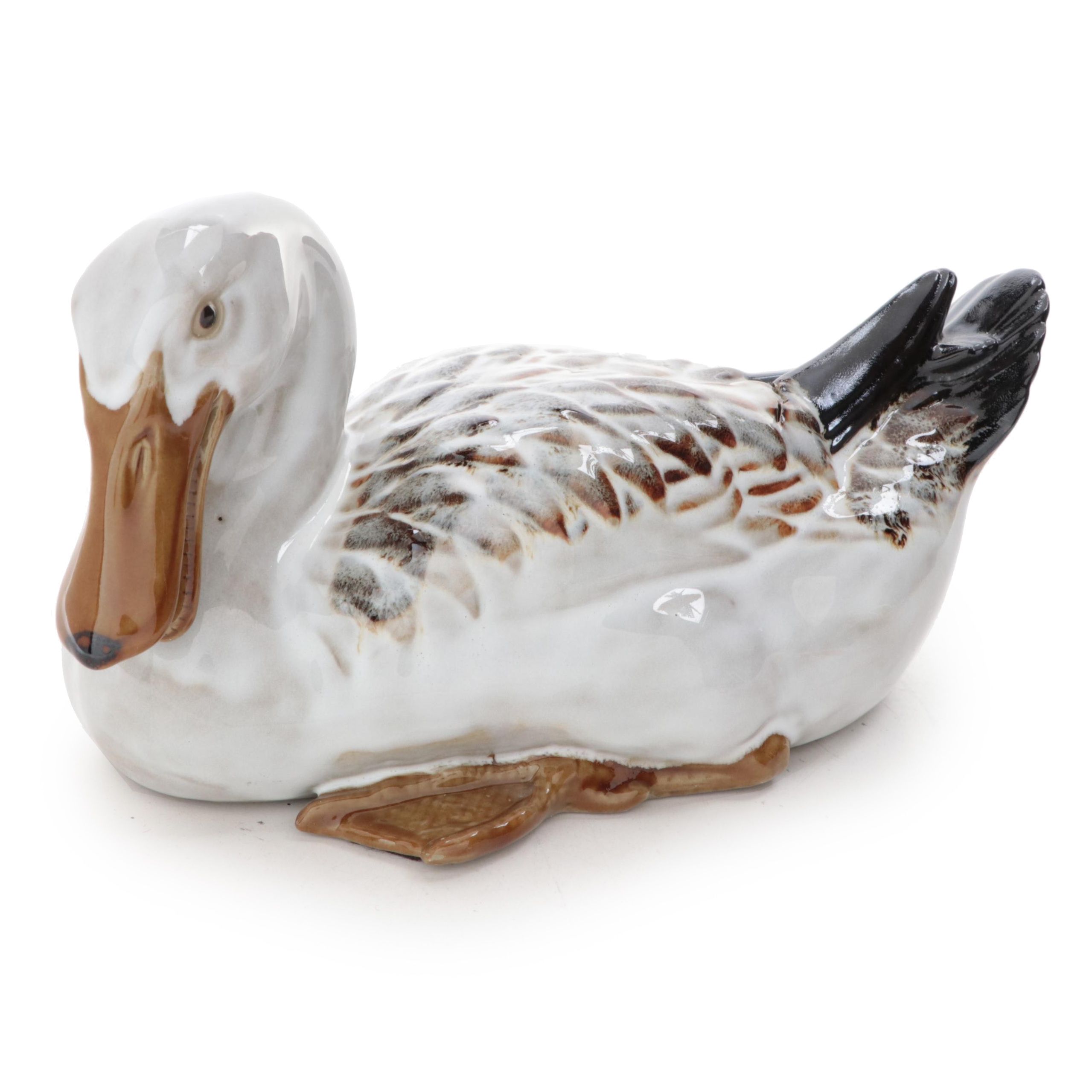 Chinese Earthenware Duck Figurine
